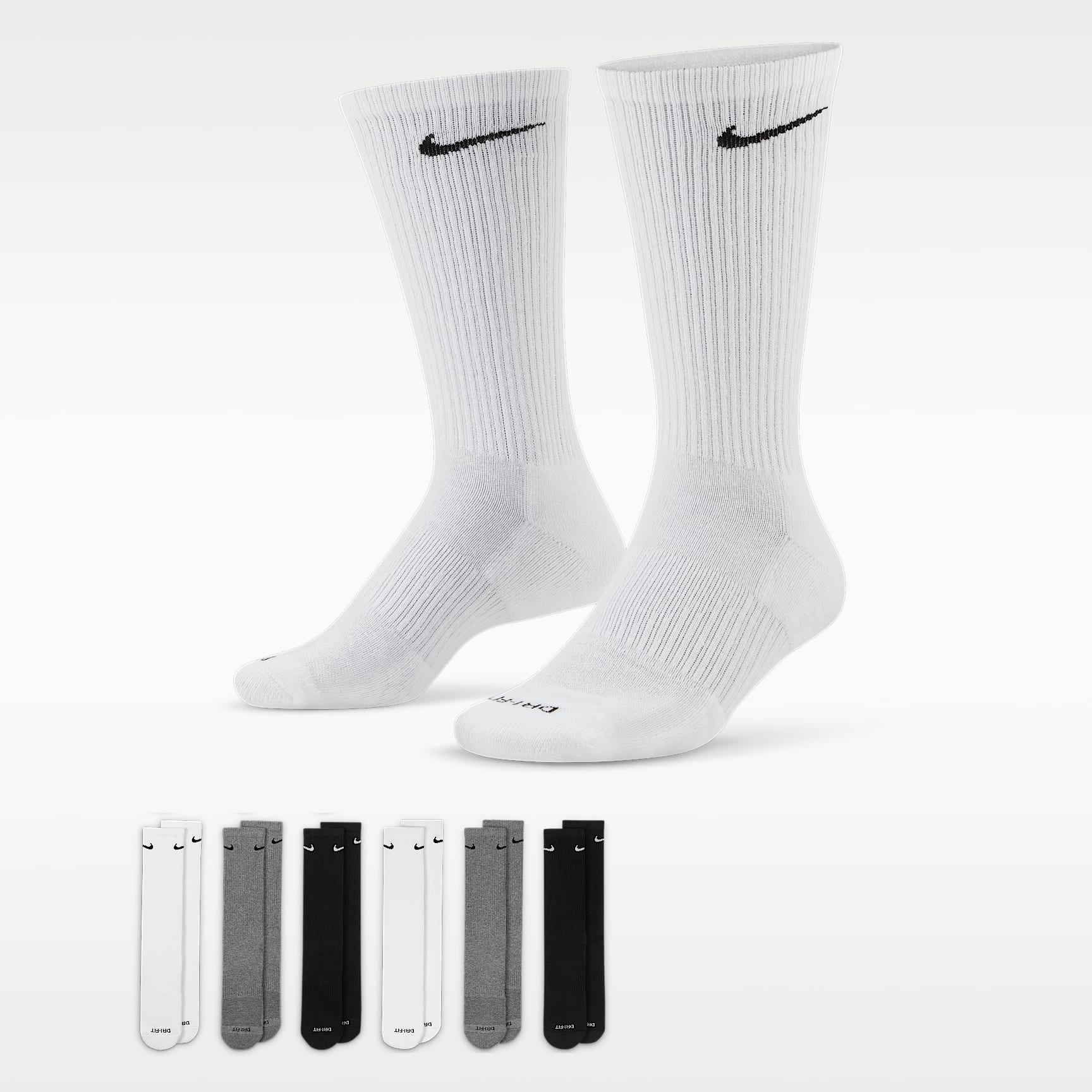 Nike Everyday Plus Cushioned Training Crew Socks (6 Pairs)