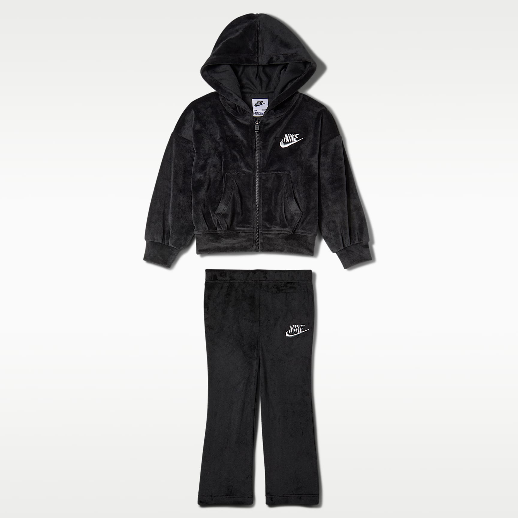Conjunto de 2 piezas de leggings de velour acampanados para bebé (12 a 24 meses) Nike