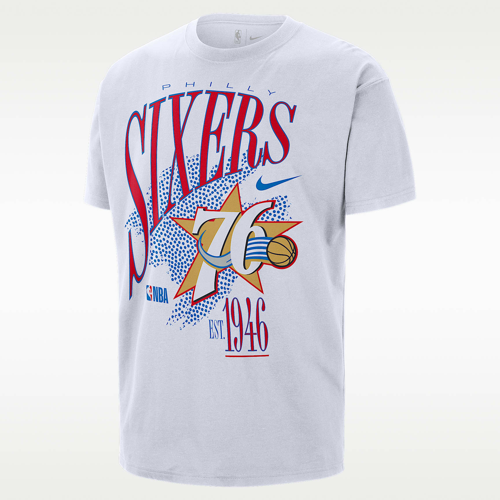 Philadelphia 76ers Hardwood Classics Nike NBA-t-shirt för män