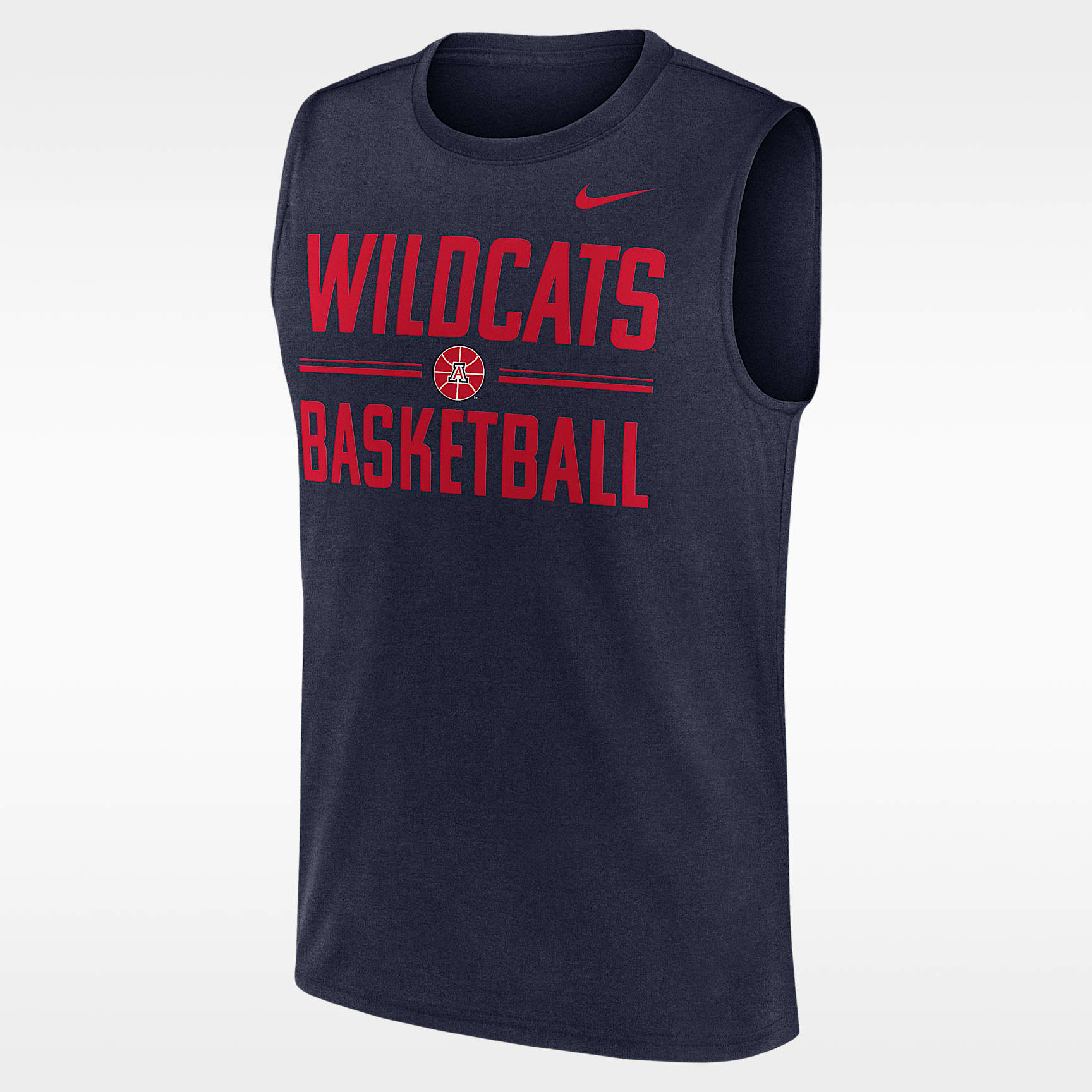 Playera sin mangas universitaria Nike Dri-FIT para hombre Arizona Courtside
