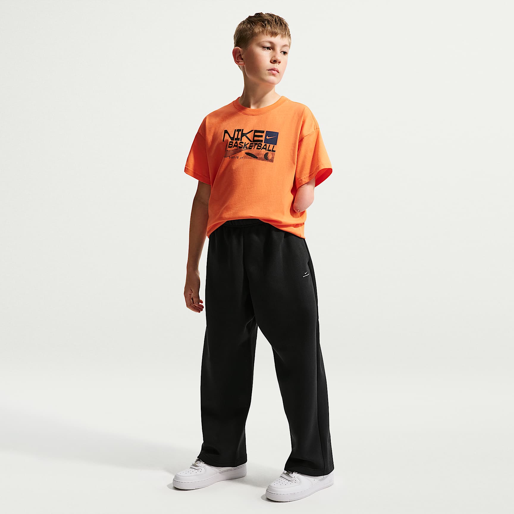 Pants de básquetbol de tejido Fleece cepillado para niños talla grande Nike Standard Issue