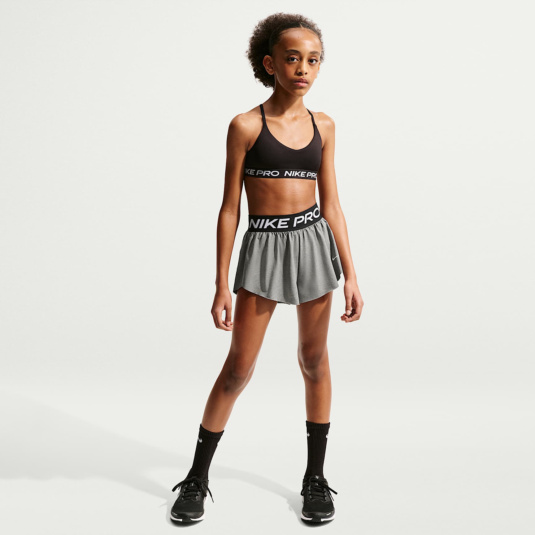 Nike Pro Big Kids' (Girls') Dri-FIT 2-in-1 Shorts