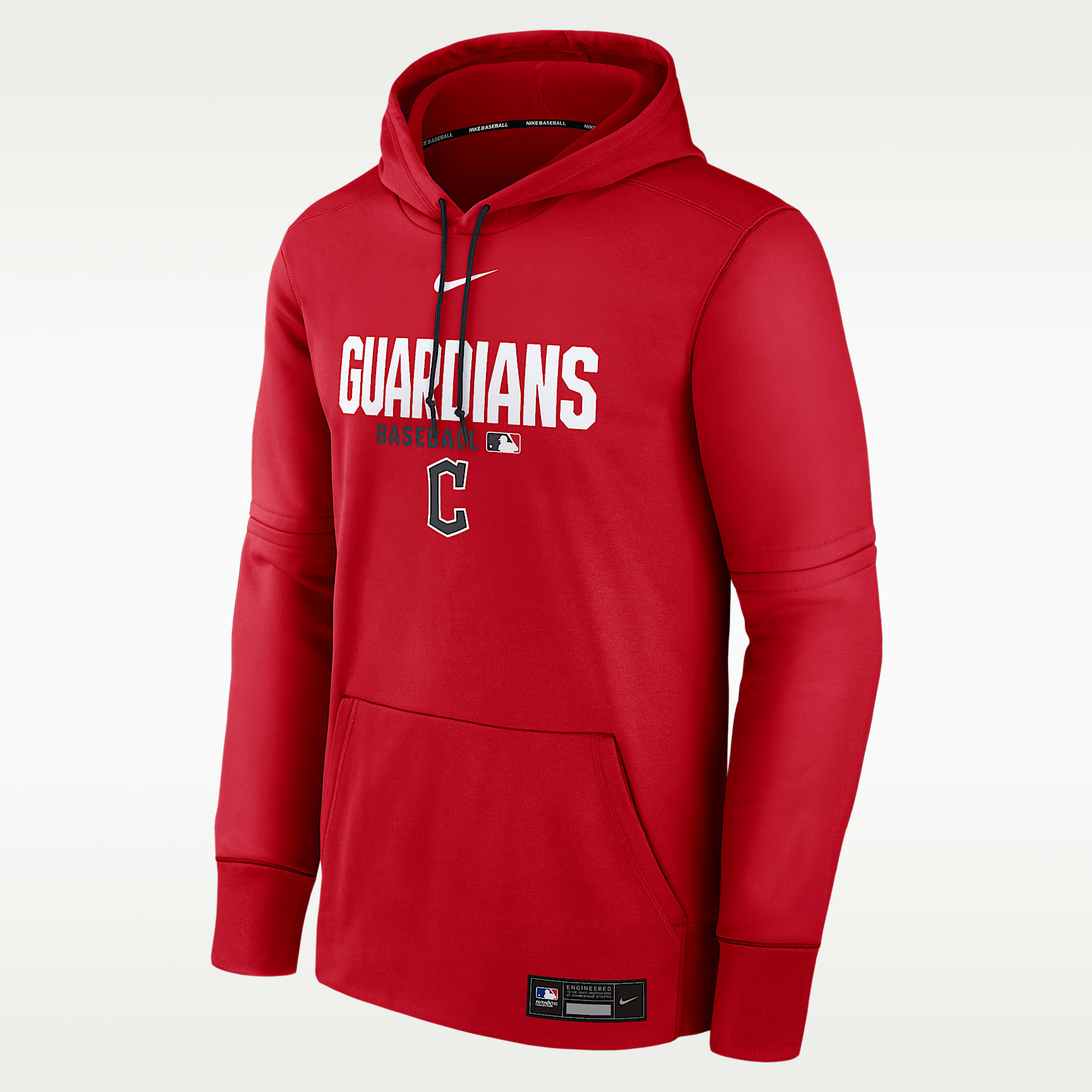 Cleveland Guardians Authentic Collection Men's Nike Therma MLB Pullover Hoodie