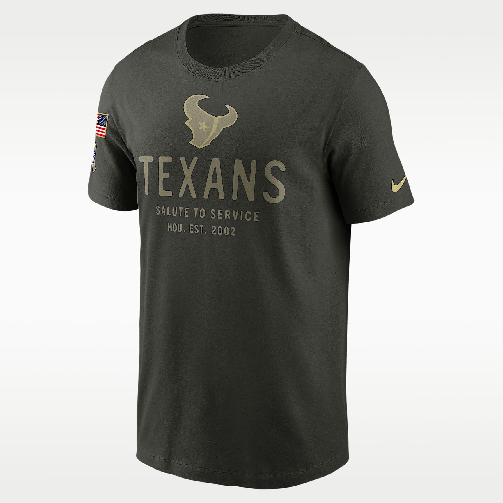Houston Texans Salute to Service Sideline Primary Edge Men's Nike Dri-FIT NFL T-Shirt