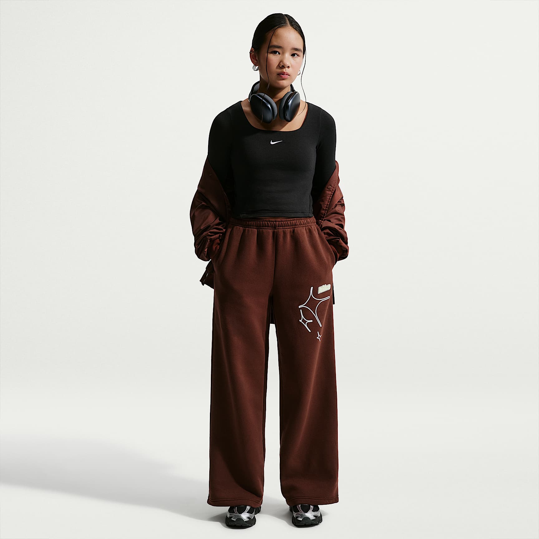 Nike Sportswear Studio Big Kids' (Girls') Open-Hem Pants