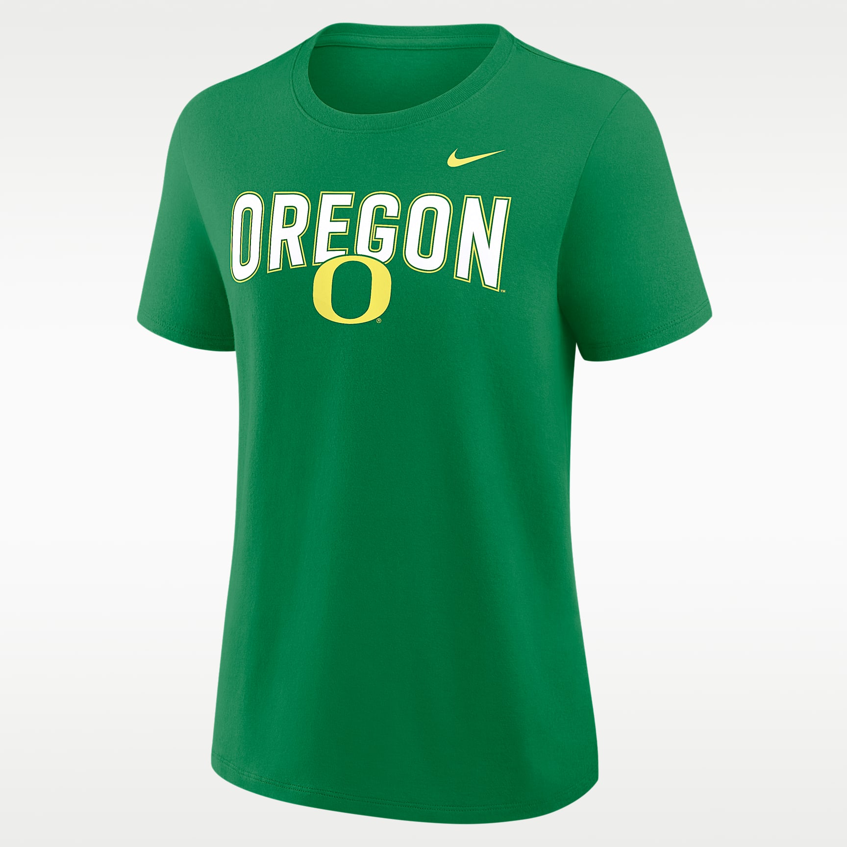 Playera universitaria Nike para mujer Oregon Arch Logo