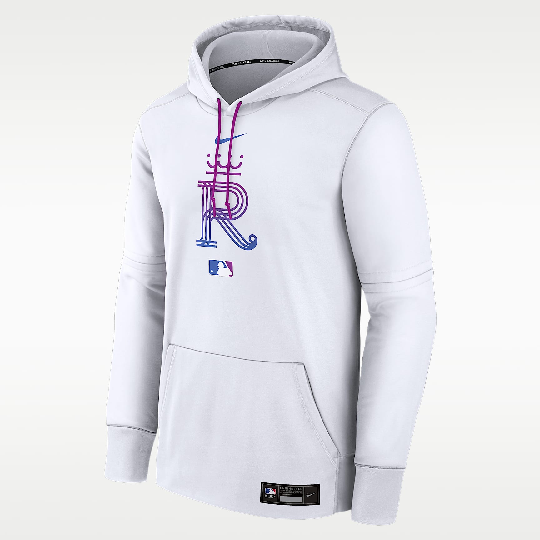 Kansas City Royals Authentic Collection City Connect Men's Nike Therma MLB Pullover Hoodie