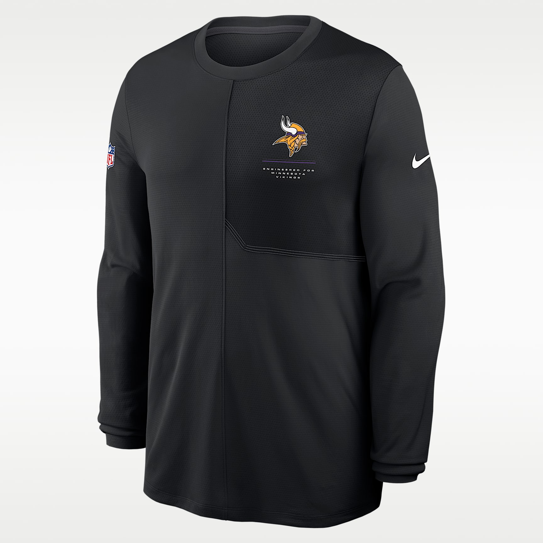 Minnesota Vikings Sideline Coach Men's Nike Dri-FIT NFL Long-Sleeve Top