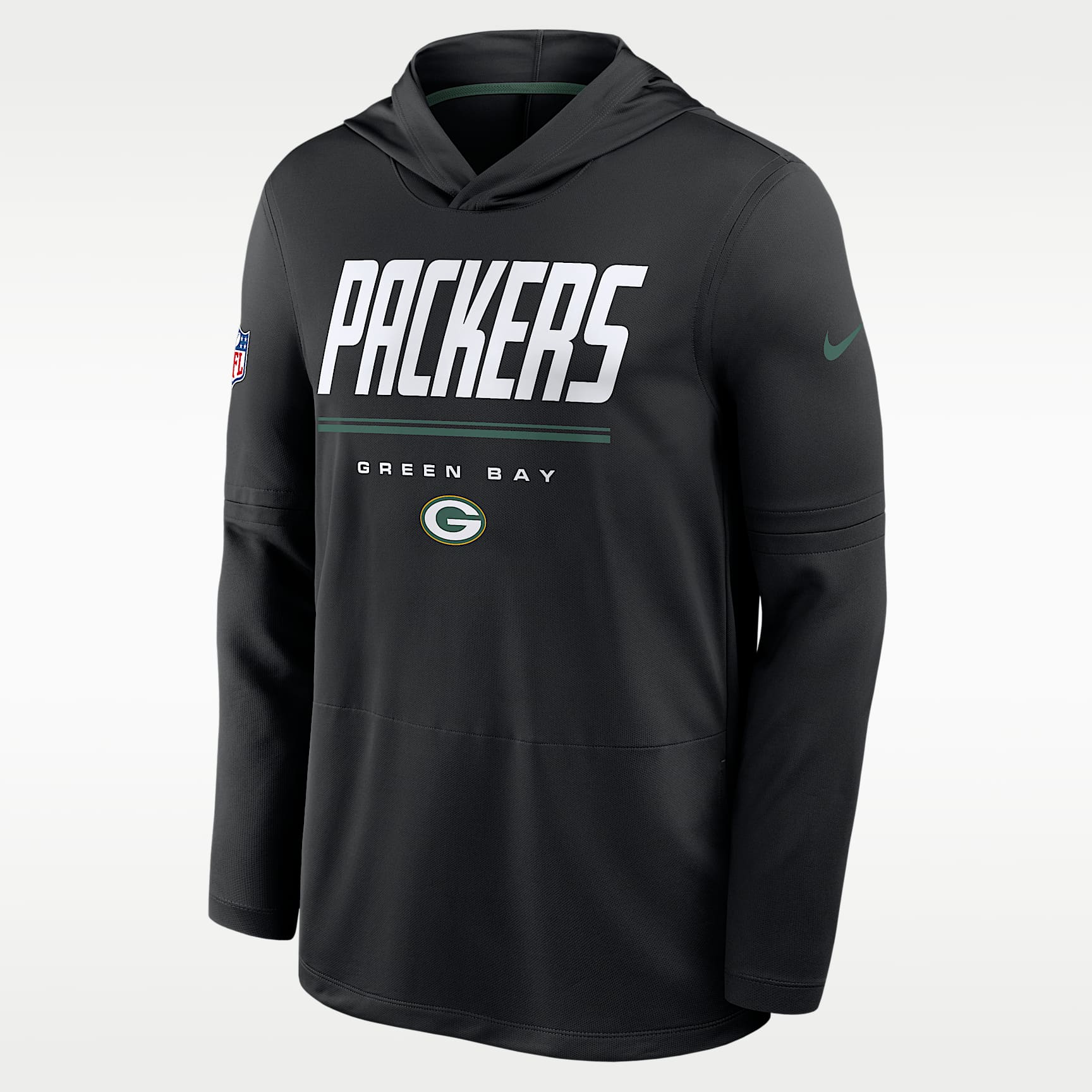 Green Bay Packers Sideline Men's Nike Dri-FIT NFL Long-Sleeve Hooded Top