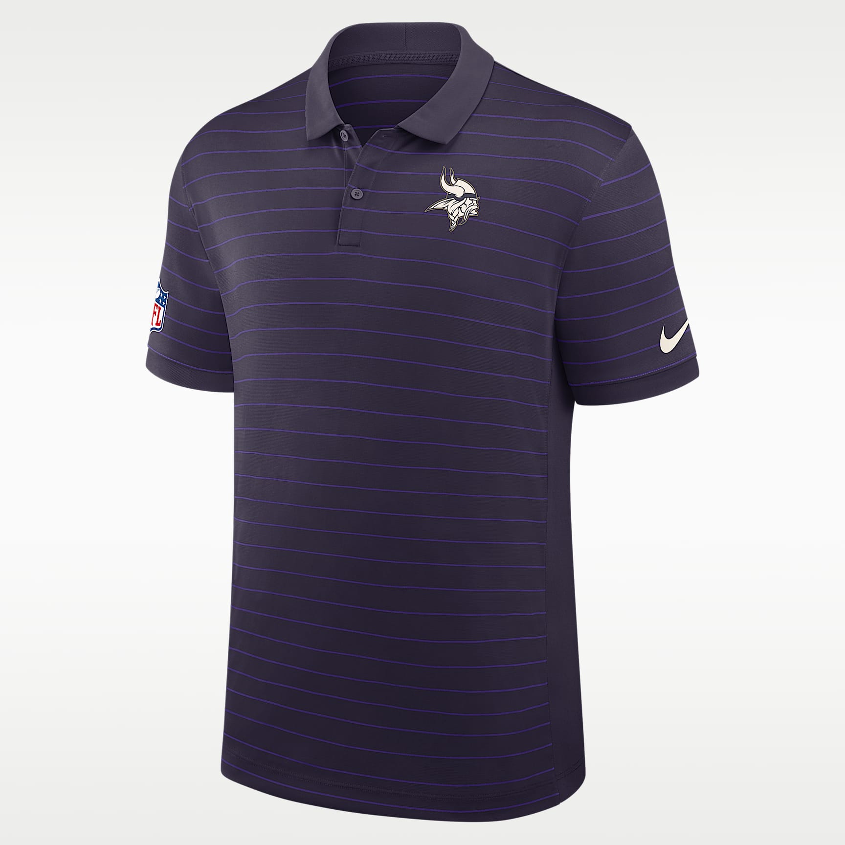 Minnesota Vikings Rivalries Collection Sideline Victory Striped Men's Nike Dri-FIT NFL Polo
