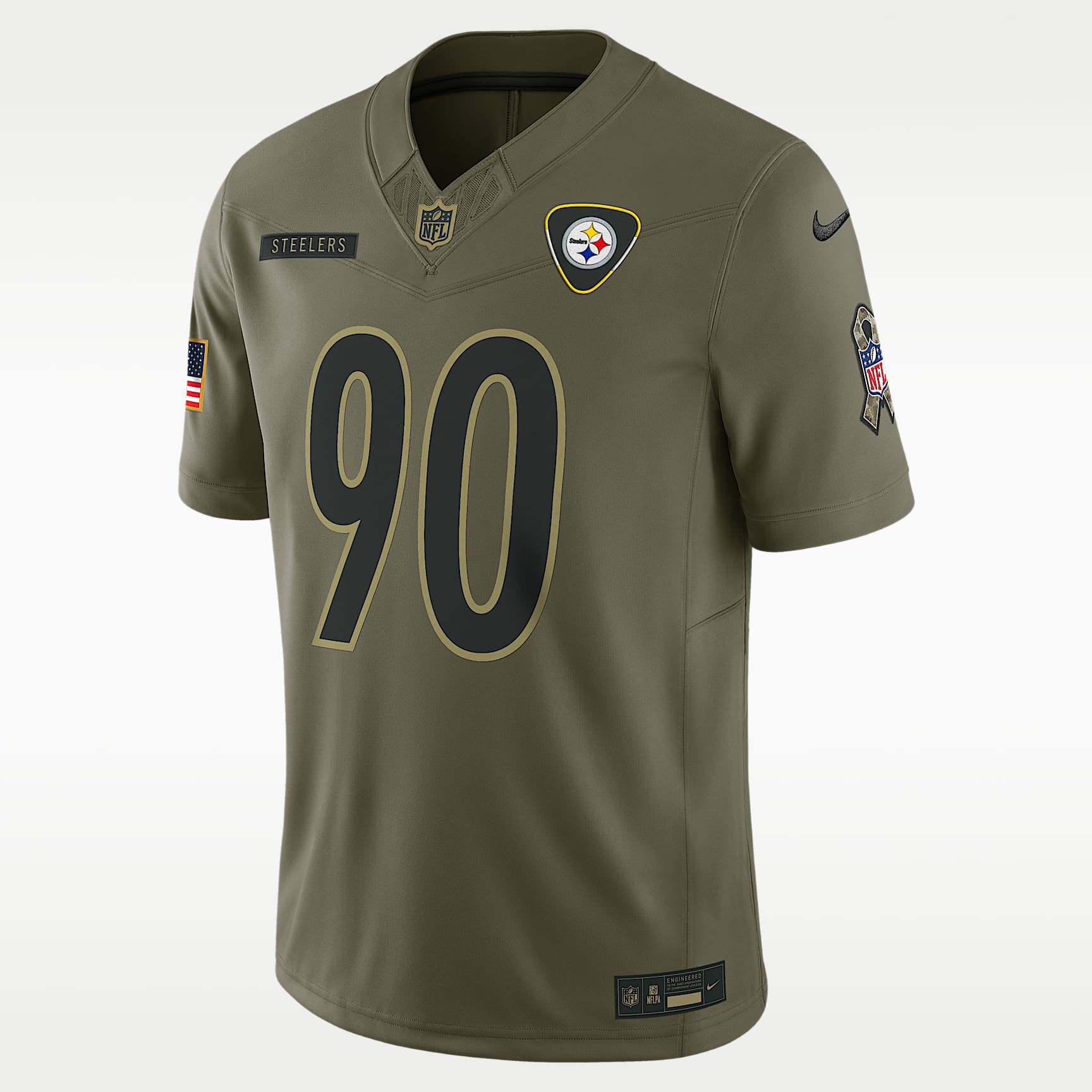 T.J. Watt Pittsburgh Steelers Salute to Service Men's Nike Dri-FIT NFL Limited Jersey