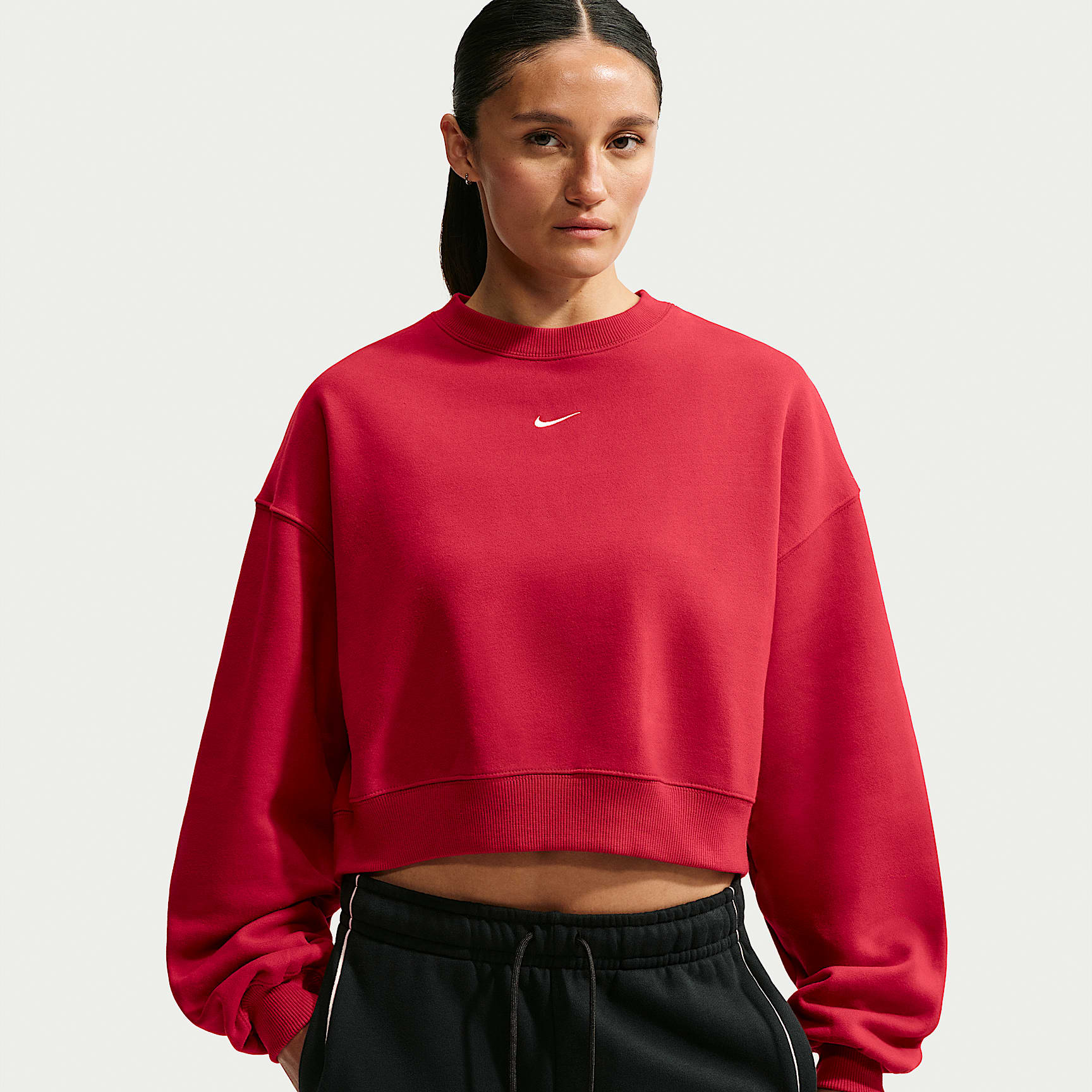 Nike Studio Fleece Medium Weight Women's Oversized Cropped Crew