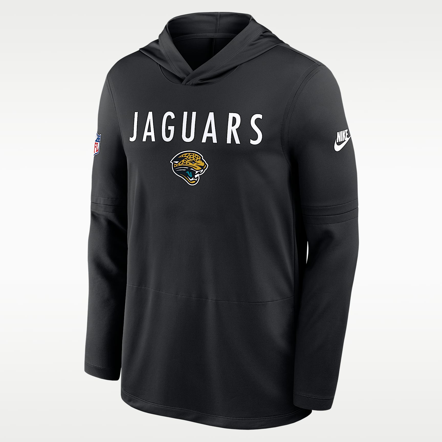 Playera de manga larga Nike Dri-FIT de la NFL con gorro para hombre Jacksonville Jaguars Pass Accuracy