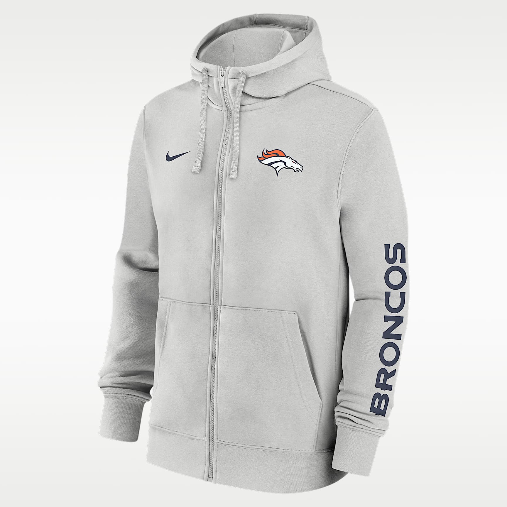 Denver Broncos Club Men's Nike NFL Full-Zip Hoodie
