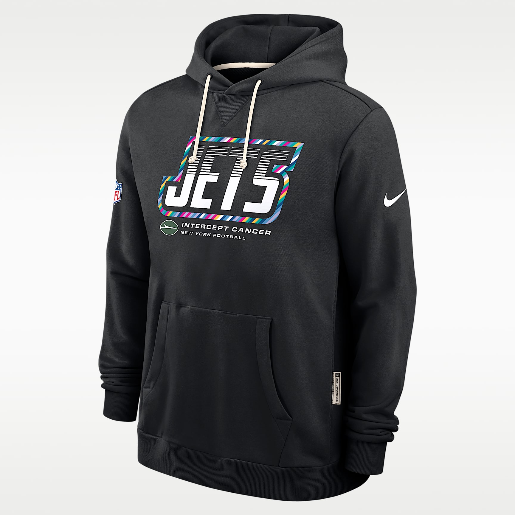 Sudadera con gorro sin cierre Nike Dri-FIT de la NFL para hombre New York Jets Crucial Catch Sideline Standard Issue