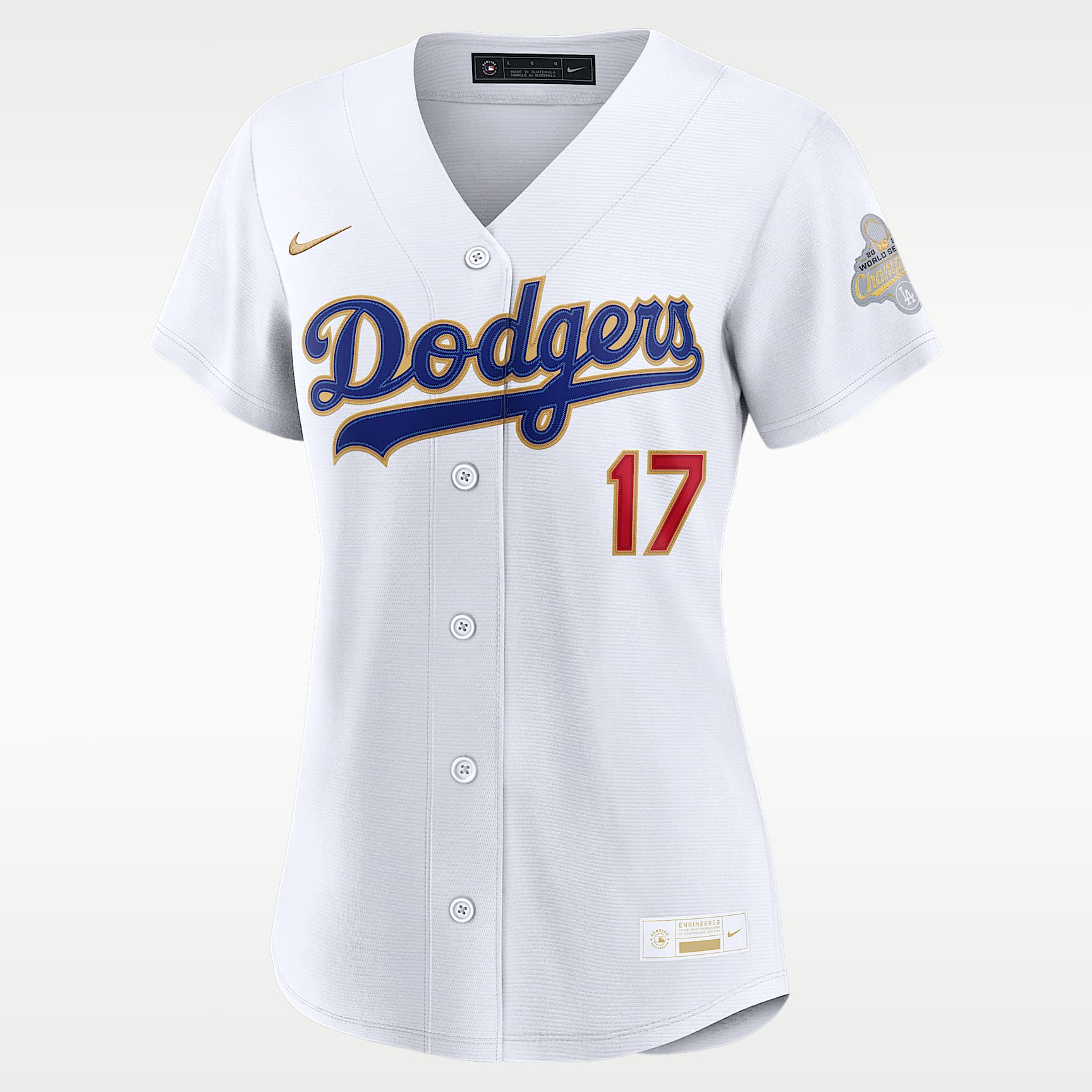 Shohei Ohtani Los Angeles Dodgers 2025 World Series Champion Gold Series Women's Nike MLB Stadium Jersey