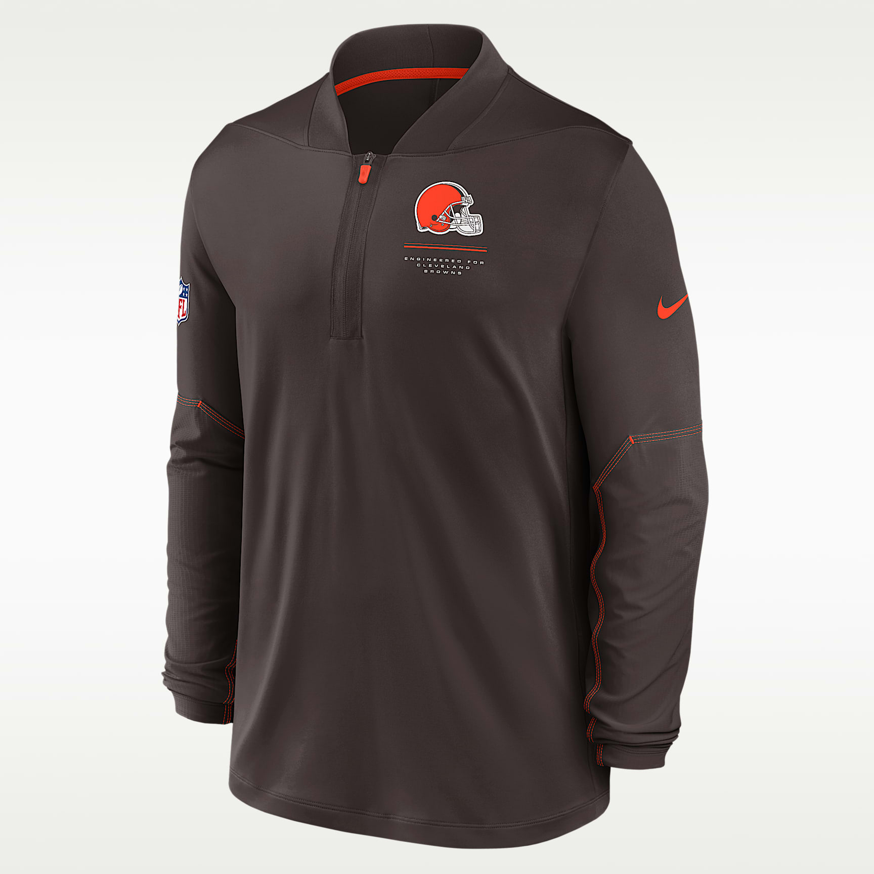 Cleveland Browns Sideline Men's Nike Dri-FIT NFL 1/2-Zip Top