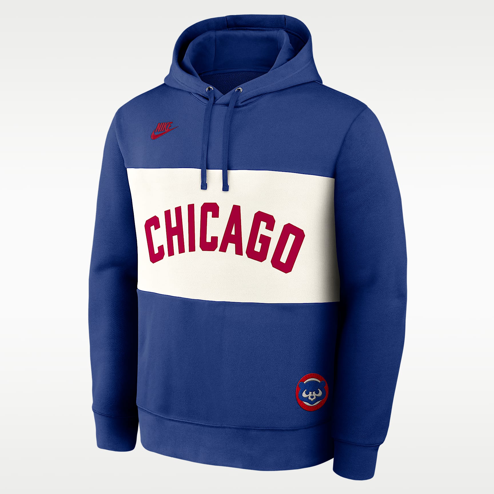 Sudadera con gorro sin cierre Nike de la MLB para hombre Chicago Cubs Cooperstown Legacy