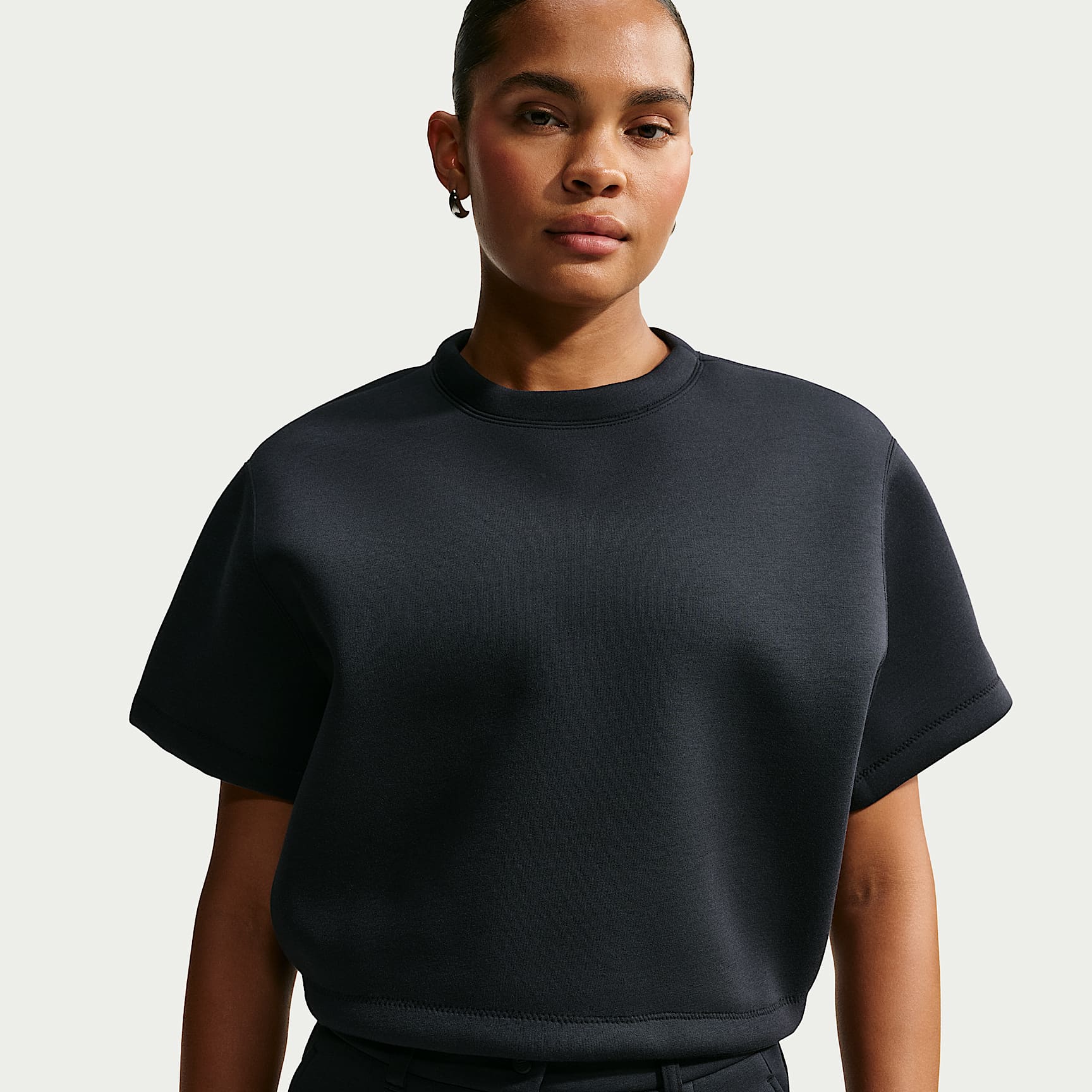 Dámský zkrácený oversize top Nike Pregame Fleece