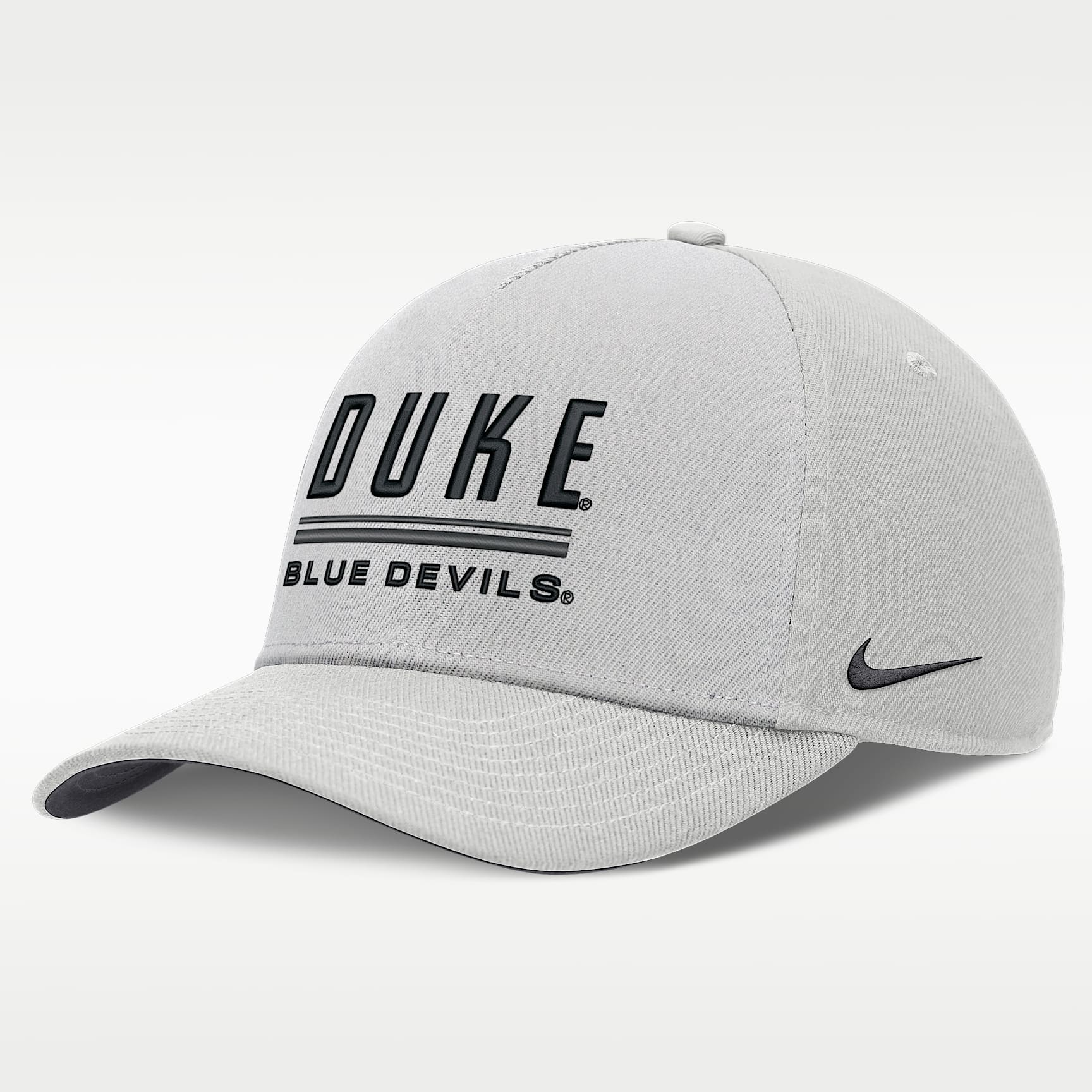 Gorra universitaria Nike Dri-FIT ajustable para hombre Duke Sideline Practice Rise