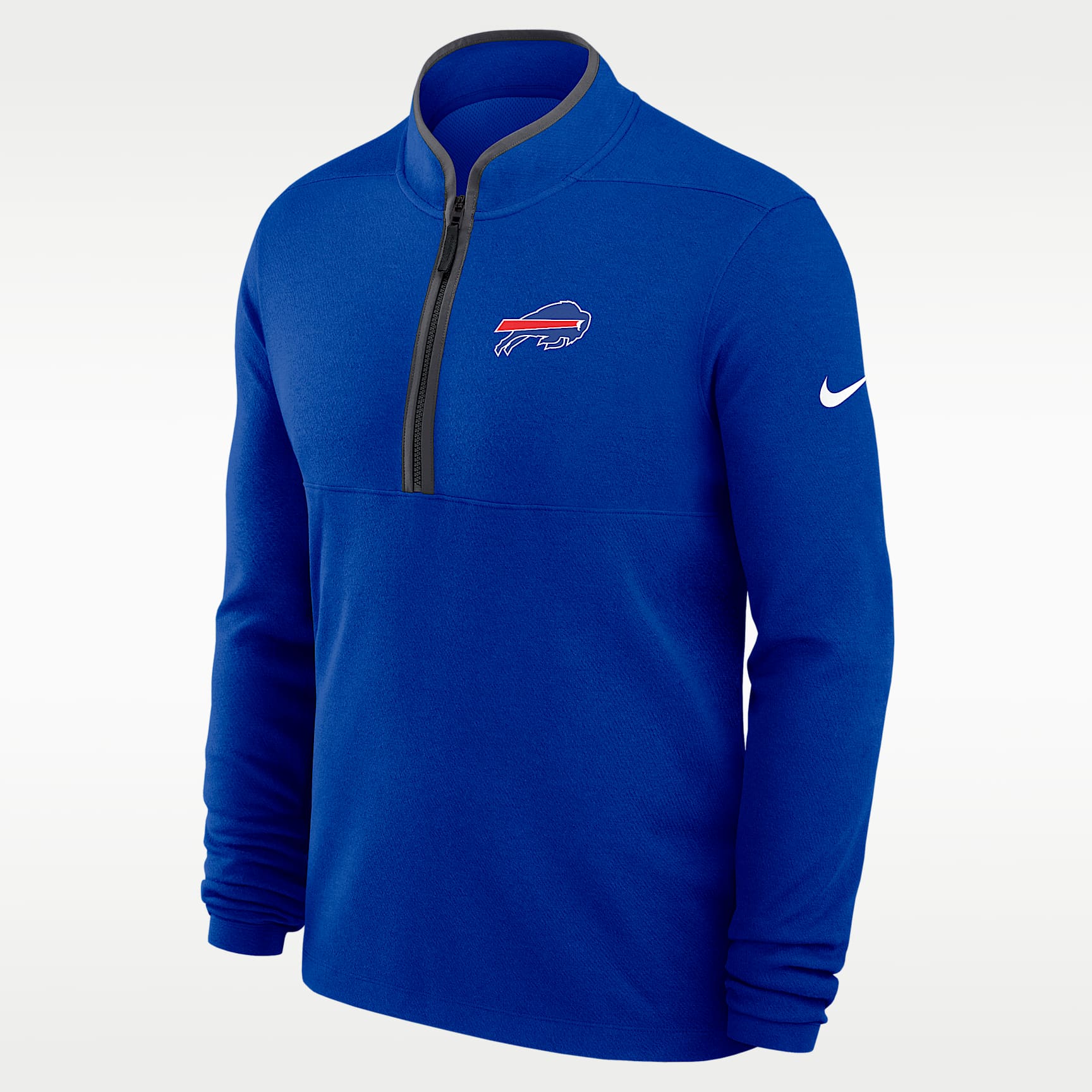 Buffalo Bills Logo Victory Men's Nike Dri-FIT NFL 1/2-Zip Long-Sleeve Top