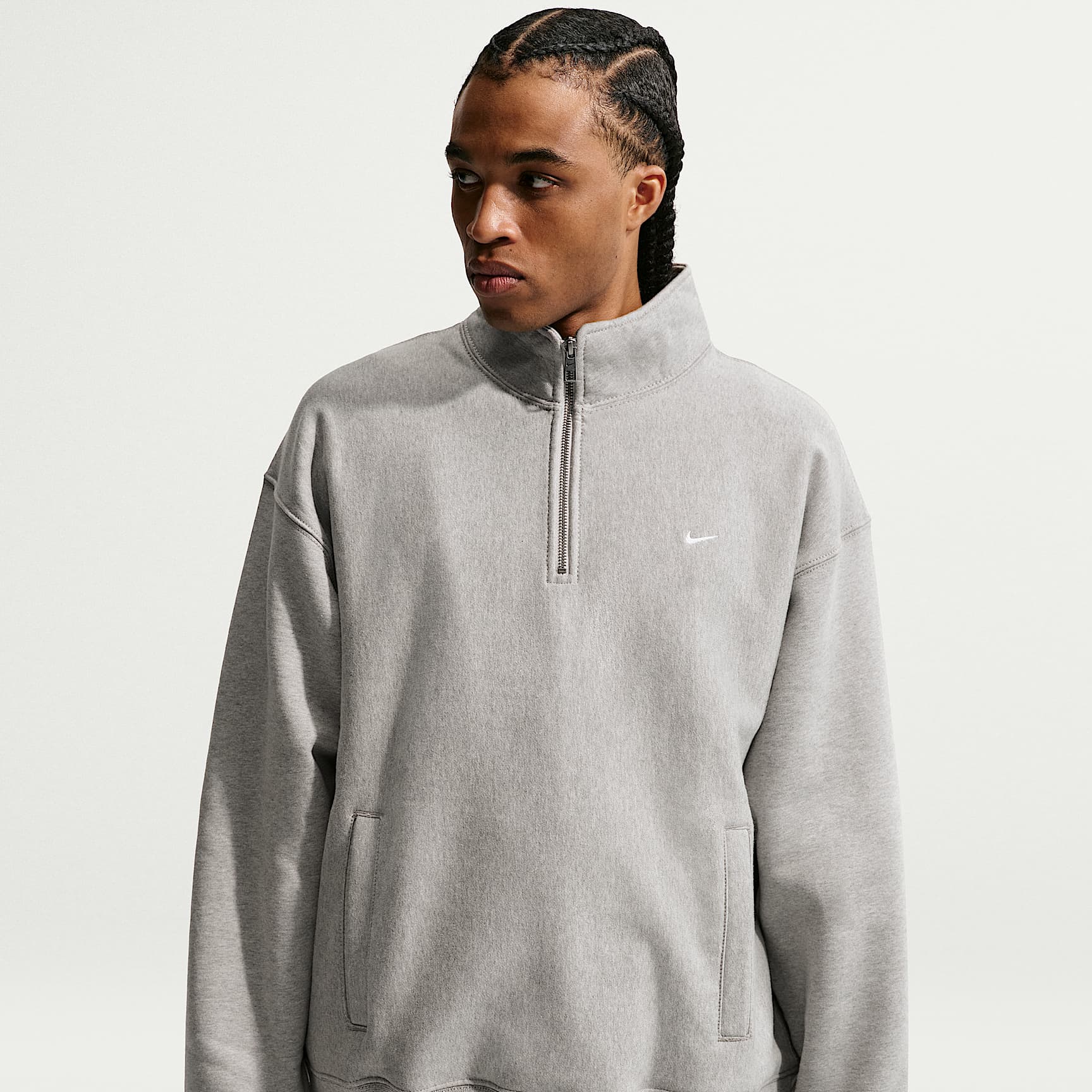 Haut en Fleece à 1/4 de zip Nike Solo Swoosh pour homme