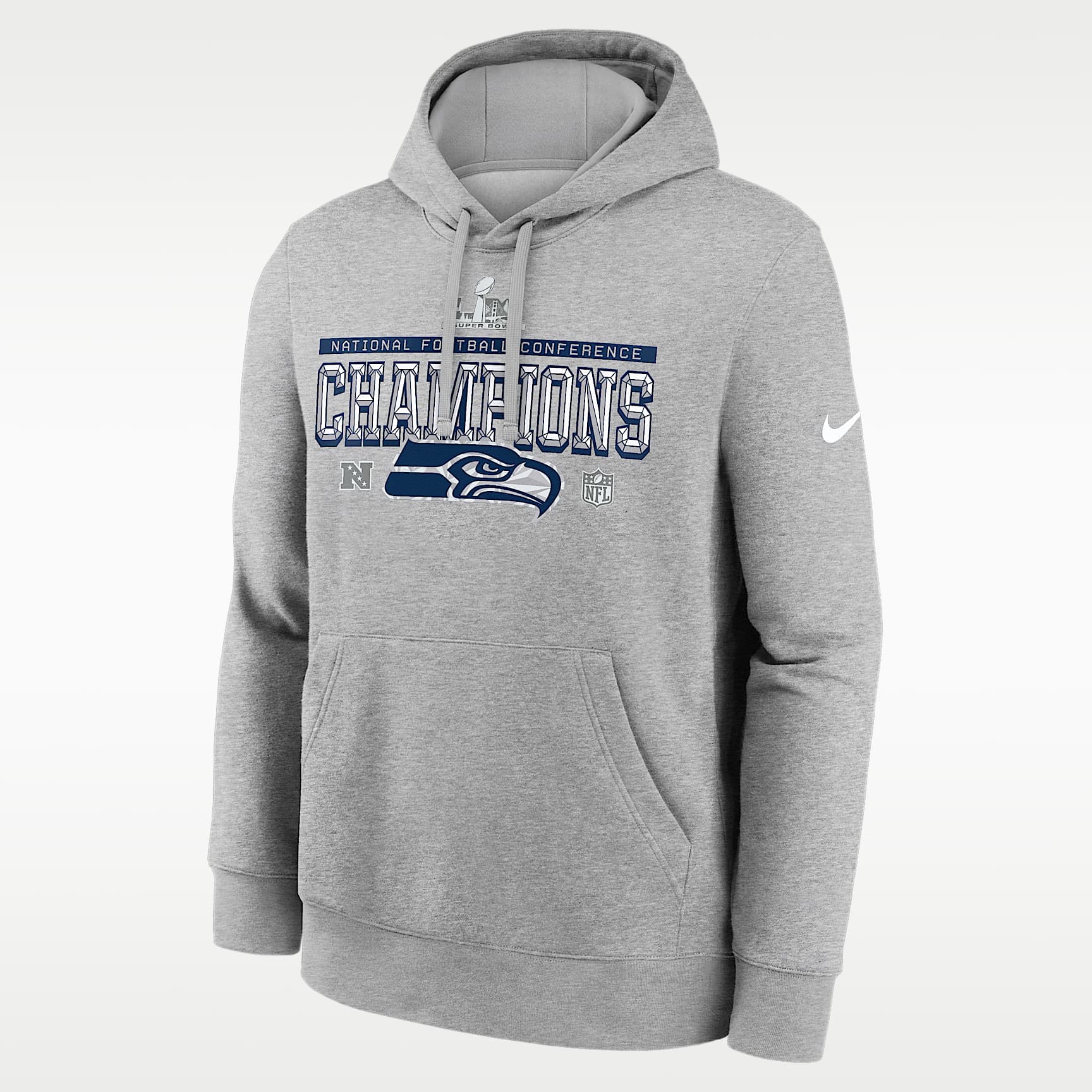 Seattle Seahawks 2026 NFC Champions Trophy Collection Men's Nike NFL Pullover Hoodie