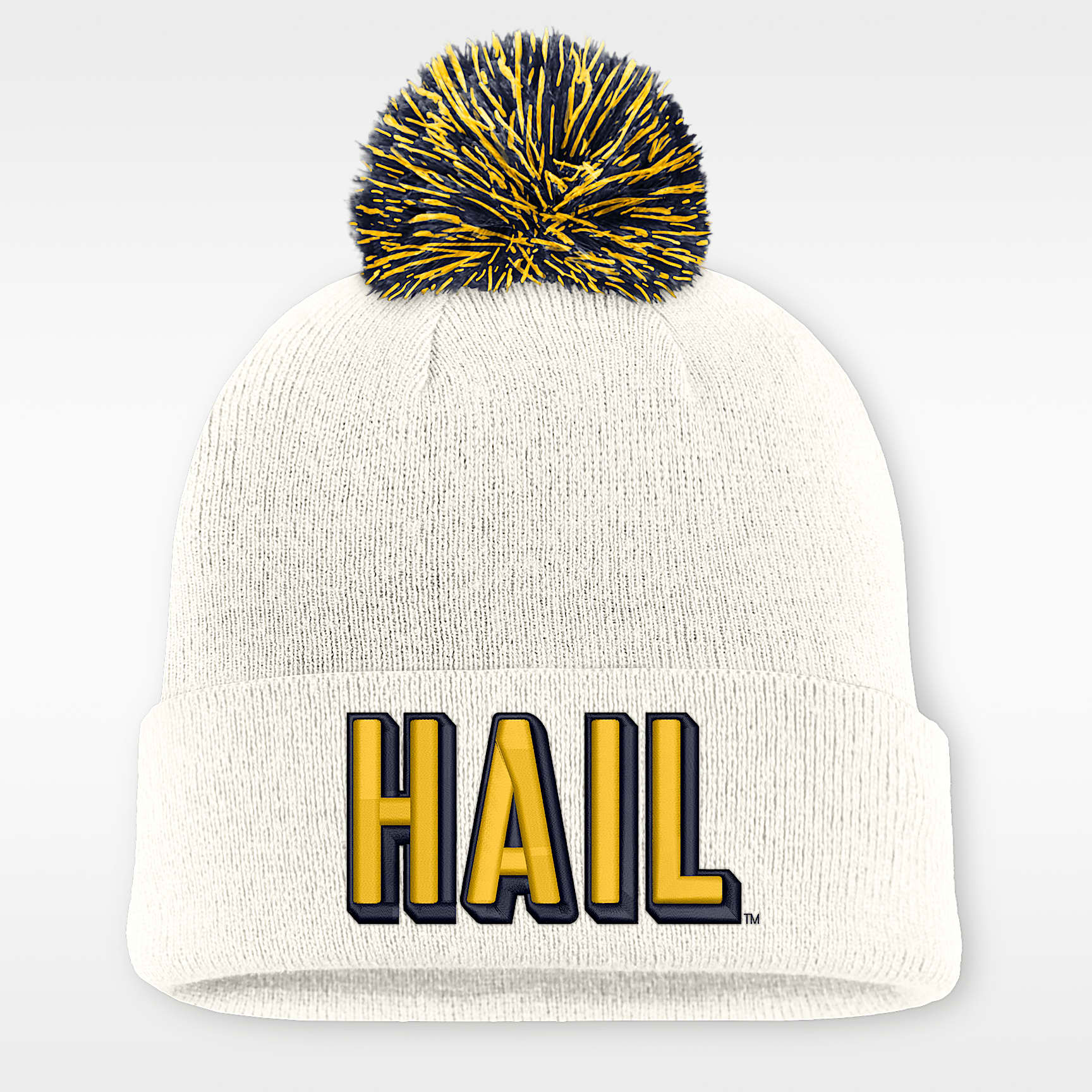 Gorro con dobladillo universitario Nike para hombre Michigan Peak