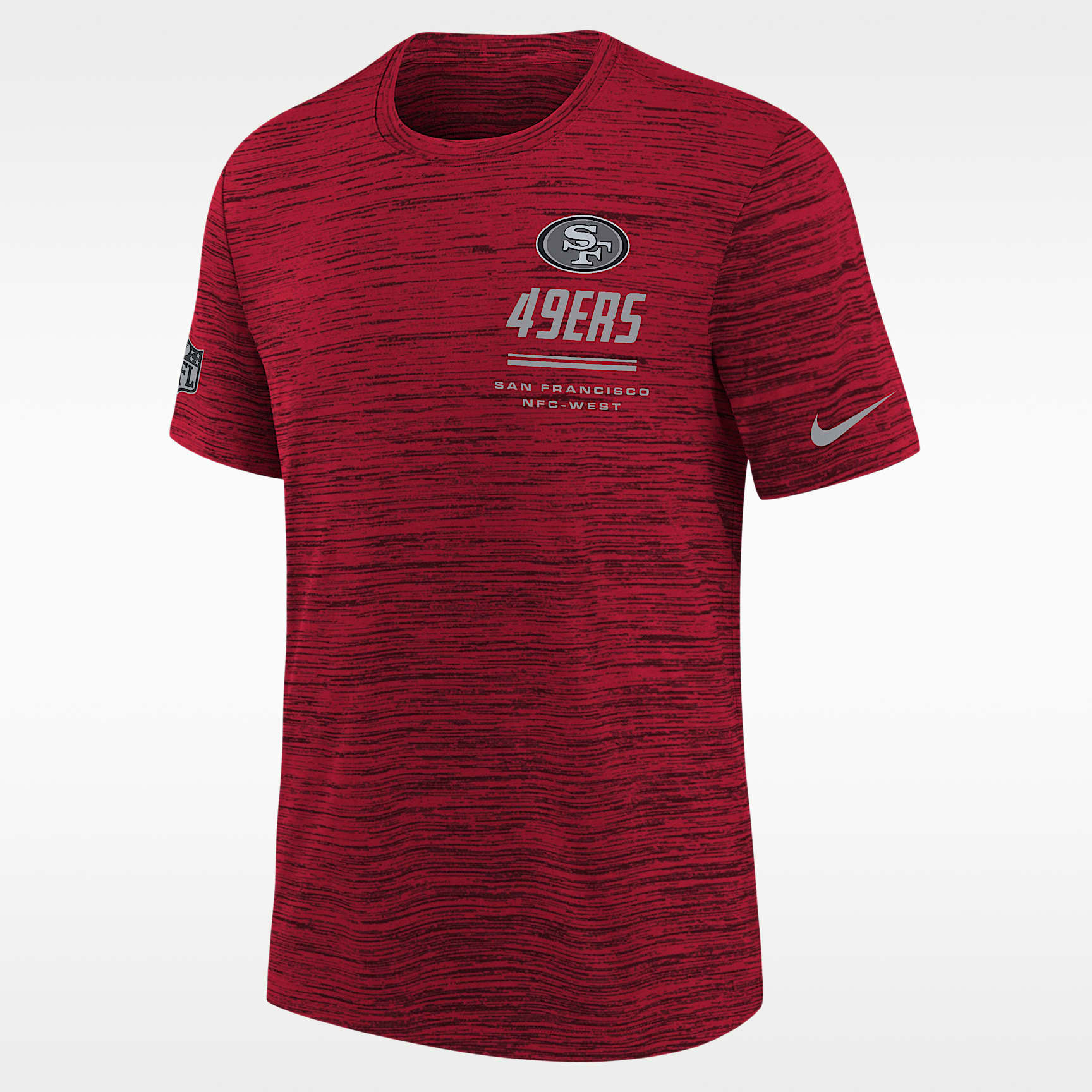 San Francisco 49ers Sideline Team Issue Velocity Big Kids' Nike Dri-FIT NFL T-Shirt