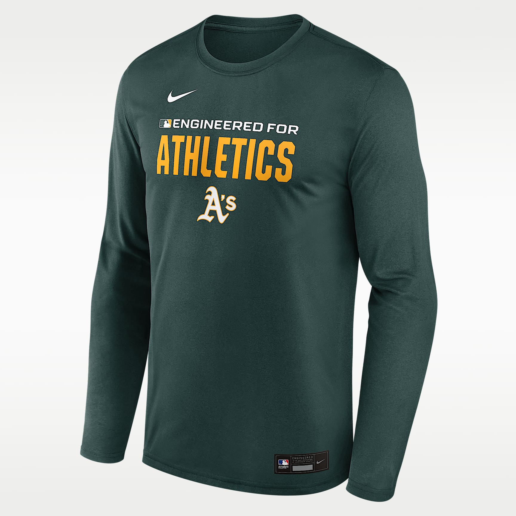 Athletics Authentic Collection Team Issue Men's Nike Dri-FIT MLB Long-Sleeve T-Shirt