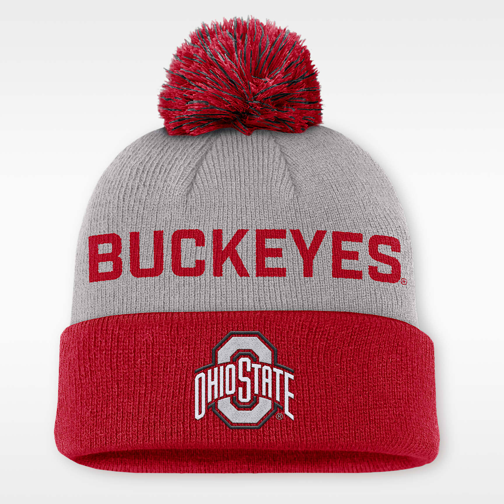 Ohio State Primetime Peak Men's Nike College Cuffed Pom Beanie