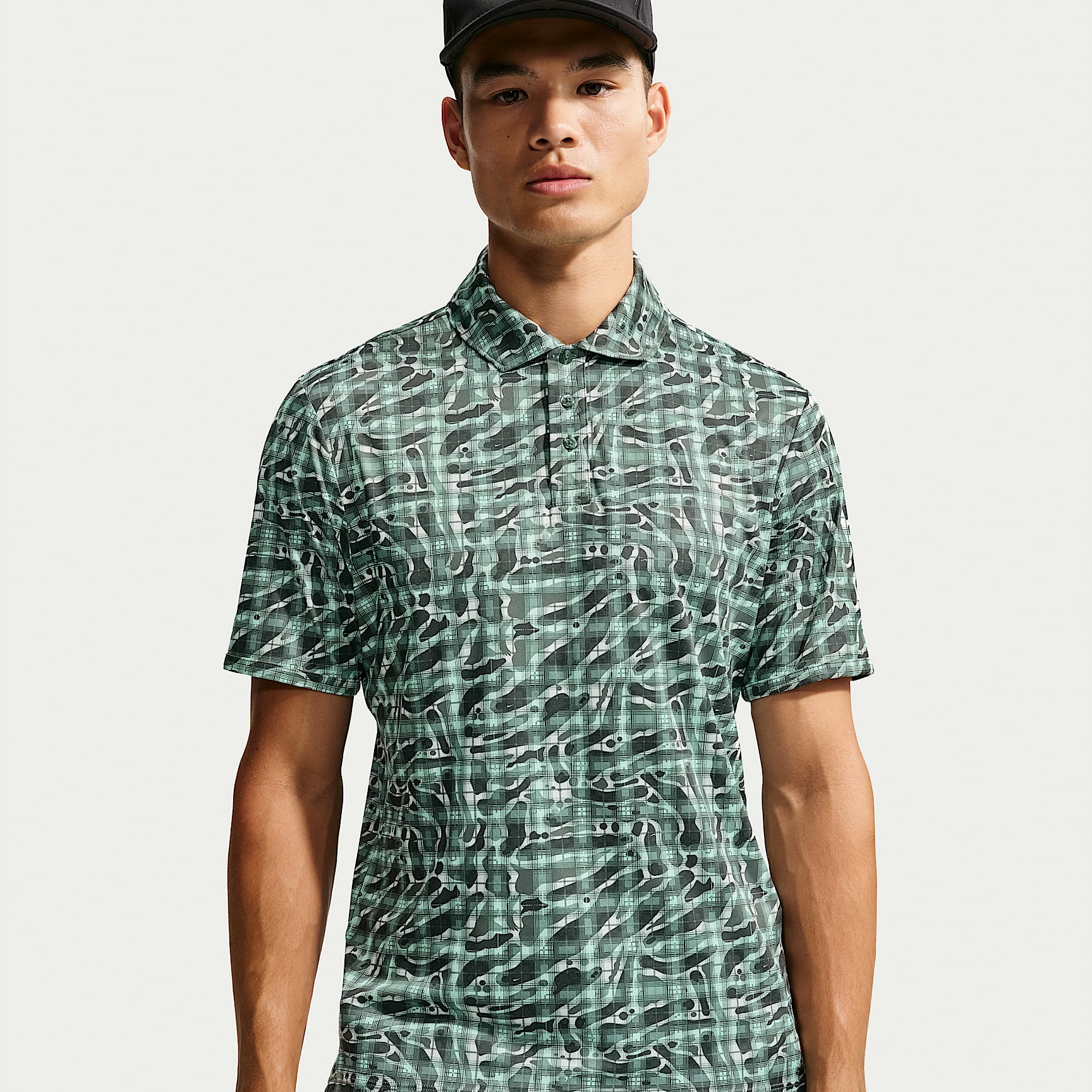 ナイキ パー メンズ Dri-FIT タータン カモ プリント ゴルフポロ