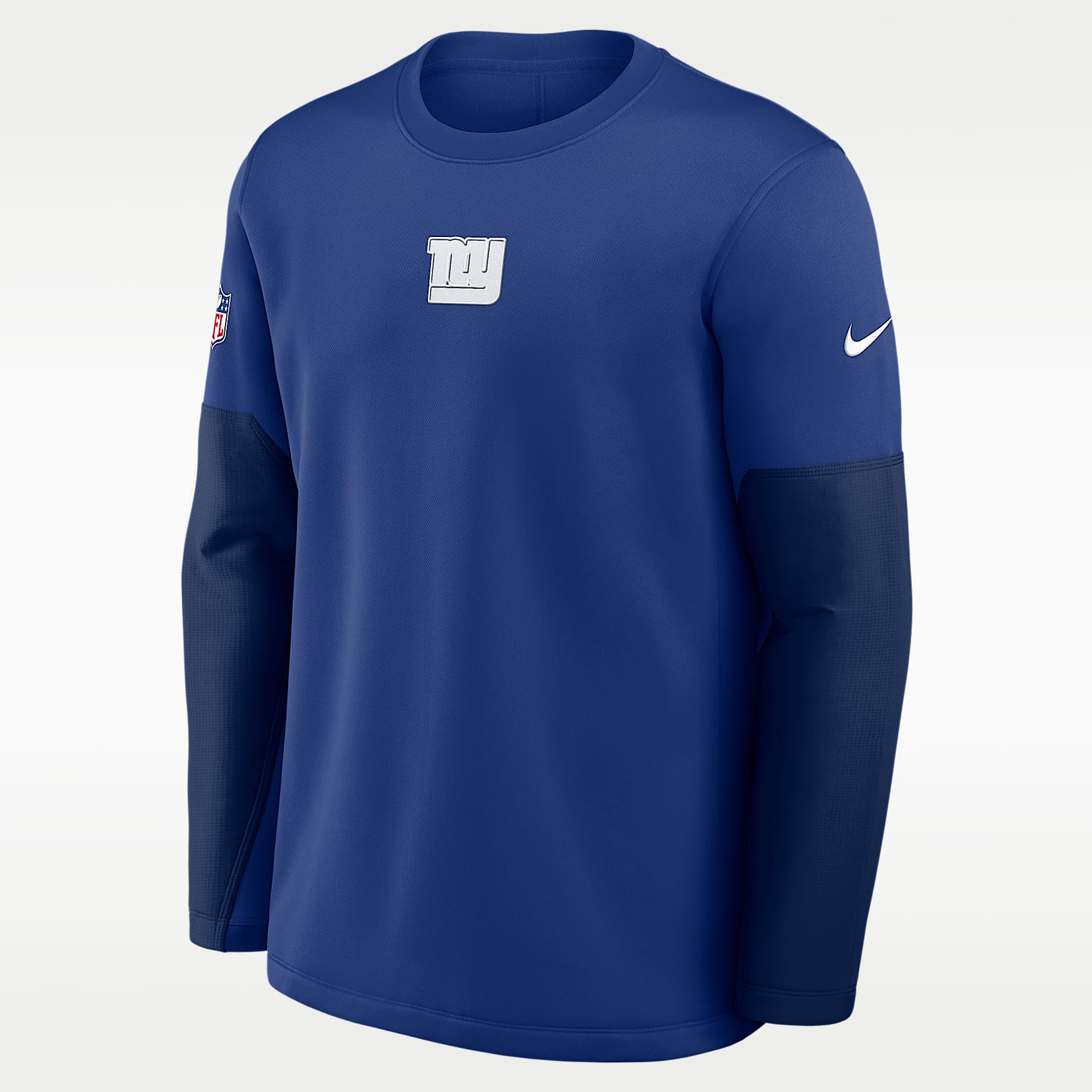 Playera de manga larga Nike Therma-FIT de la NFL para hombre New York Giants Scripted To Win Sideline Coach