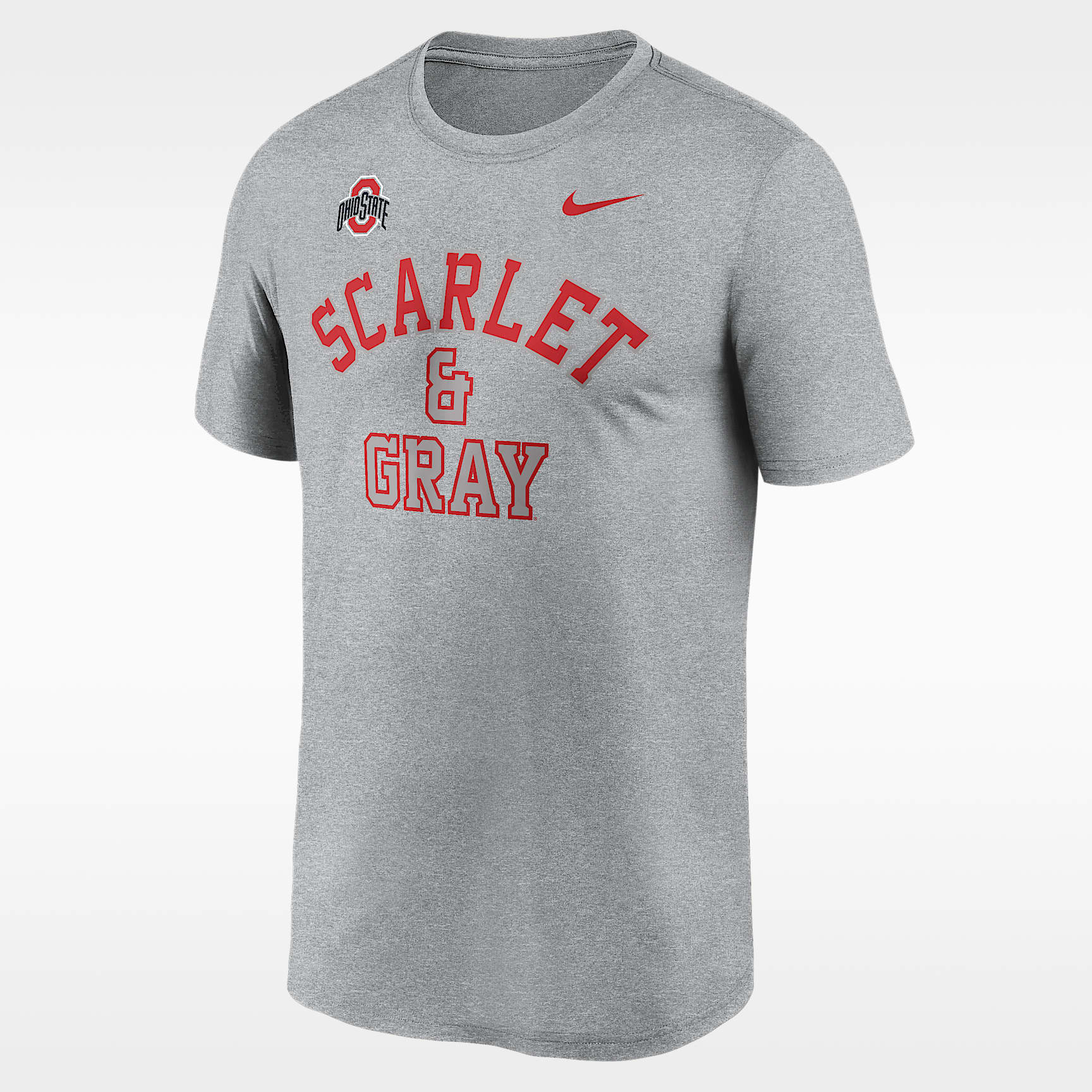 Playera universitaria Nike Dri-FIT para hombre Ohio State Primetime Arch Mantra Legend