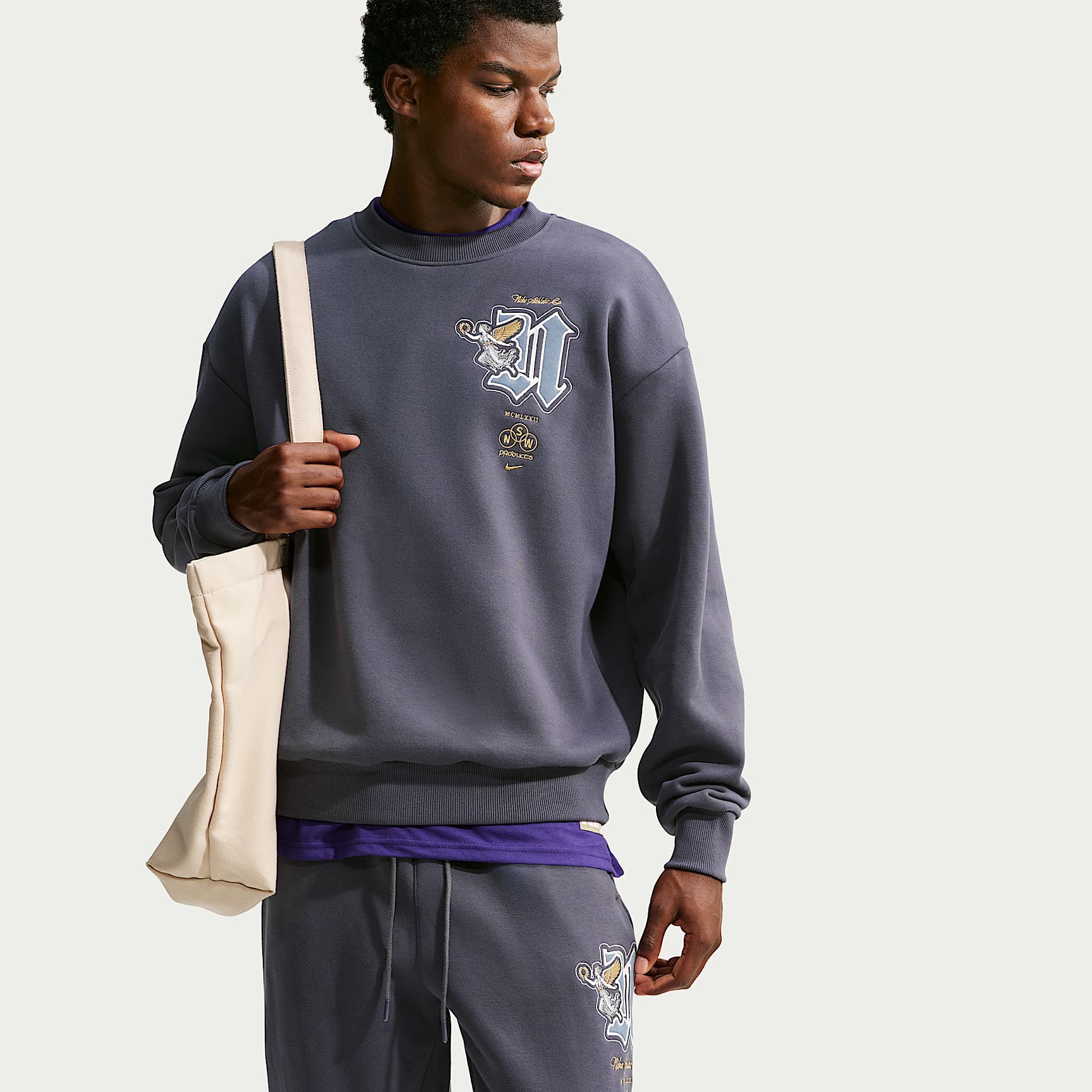 Sudadera de cuello redondo para hombre Nike Solo Fleece