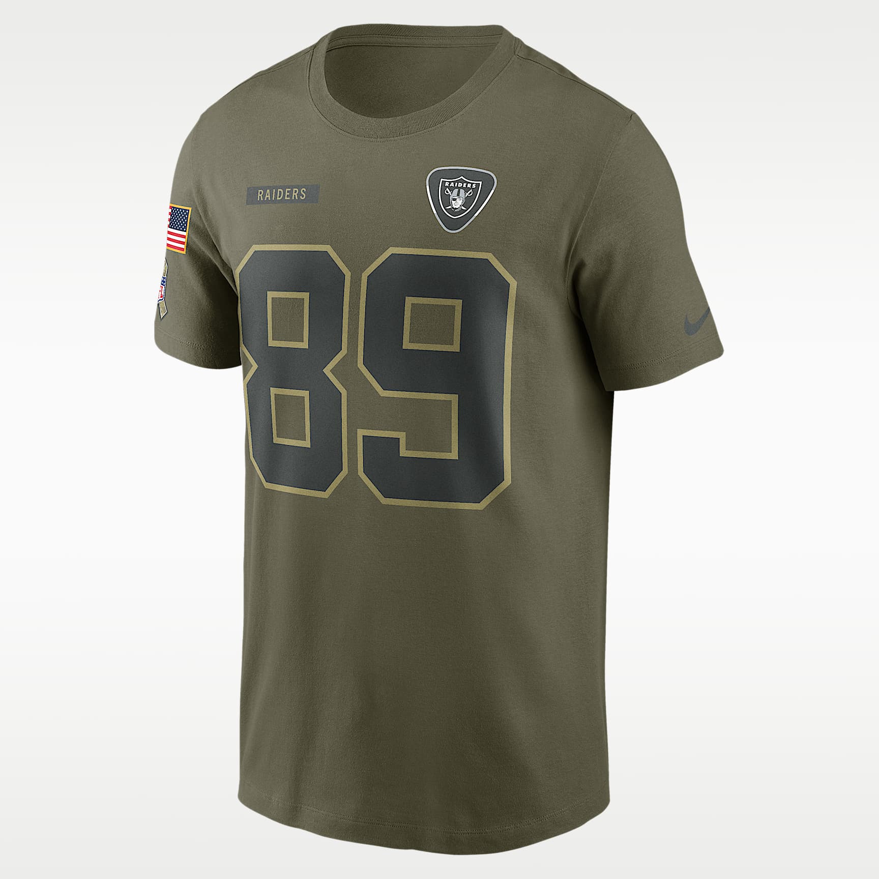 Playera Nike de la NFL para hombre Brock Bowers Las Vegas Raiders Salute to Service