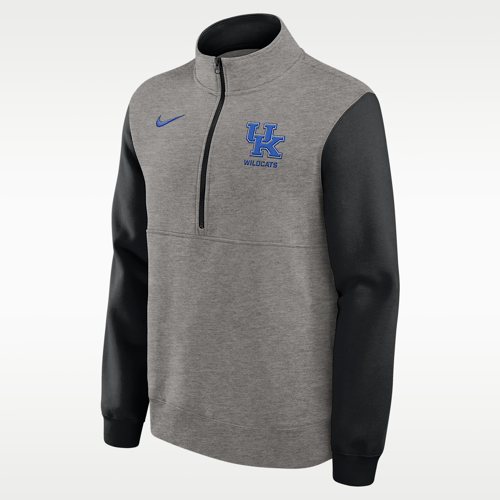 Sudadera de cuello redondo universitaria Nike de medio cierre para hombre Kentucky Club