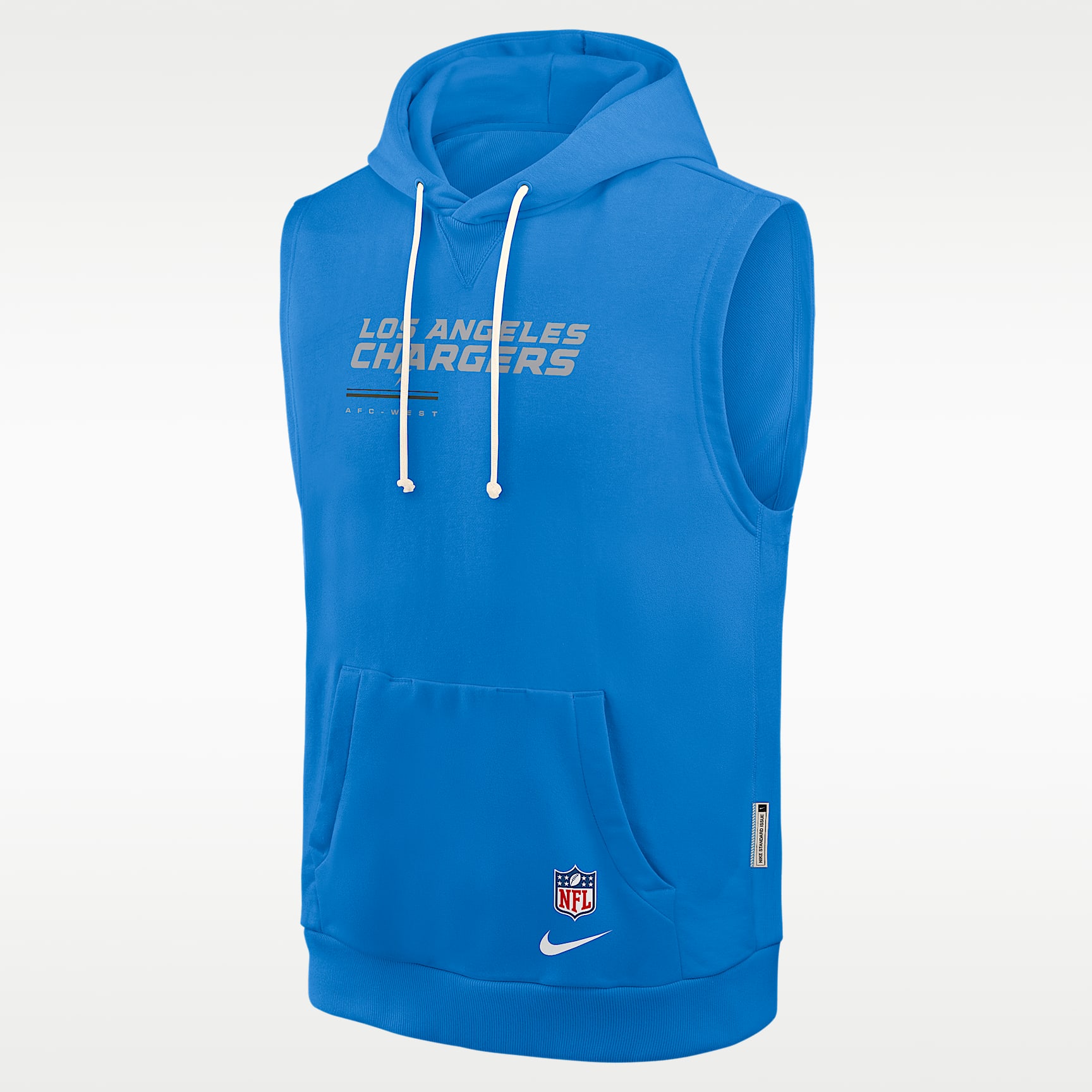Los Angeles Chargers Sideline Men's Nike Dri-FIT NFL Sleeveless Pullover Hoodie