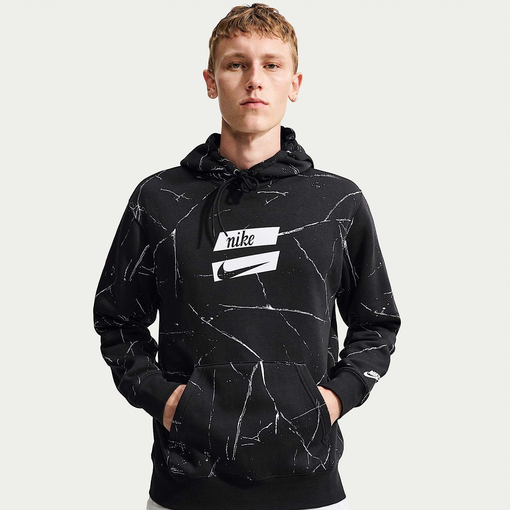 Sudadera con gorro sin cierre de tejido Fleece para hombre Nike Club