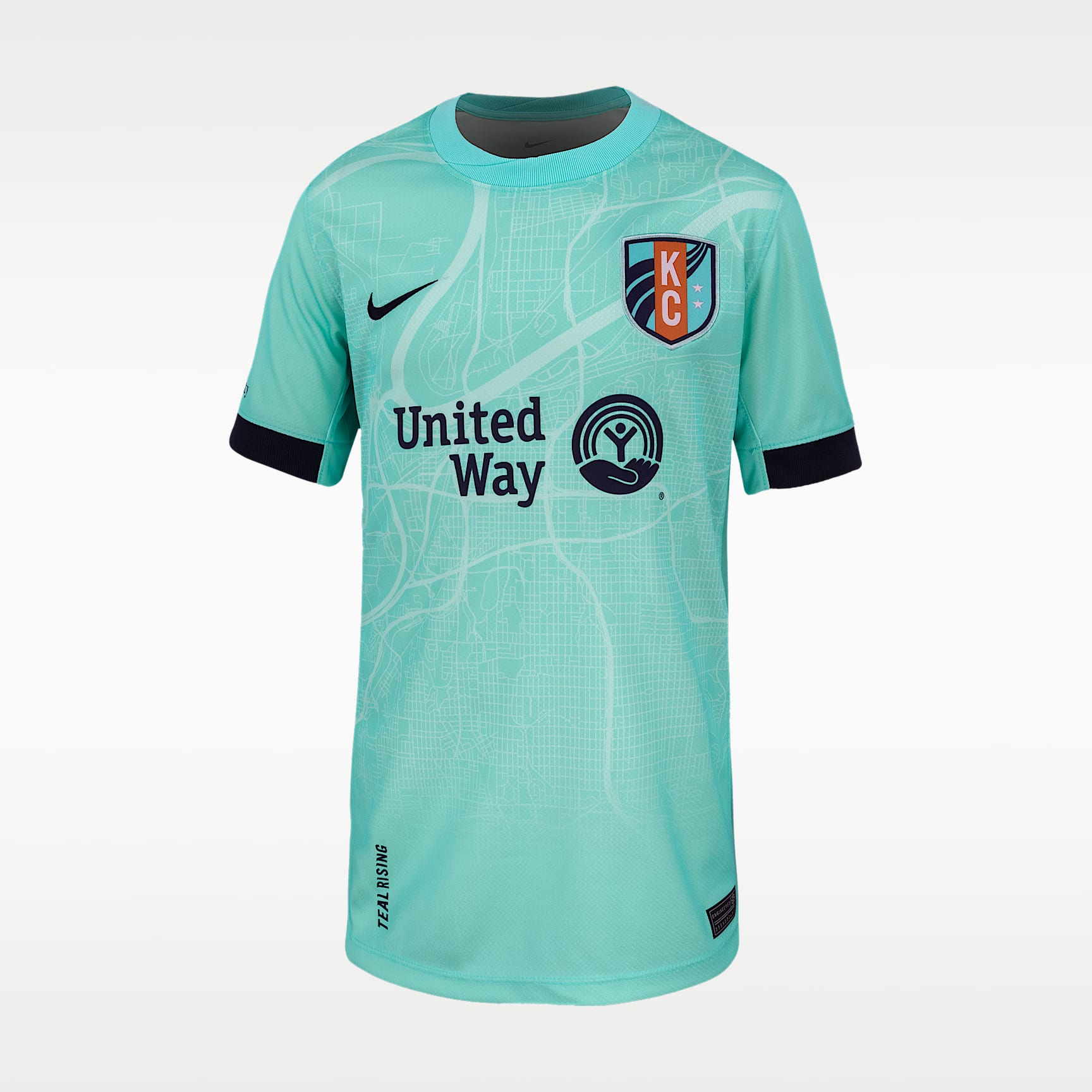 Debinha de Oliveira KC Current 2025 Stadium Away Big Kids' Nike Dri-FIT NWSL Replica Jersey
