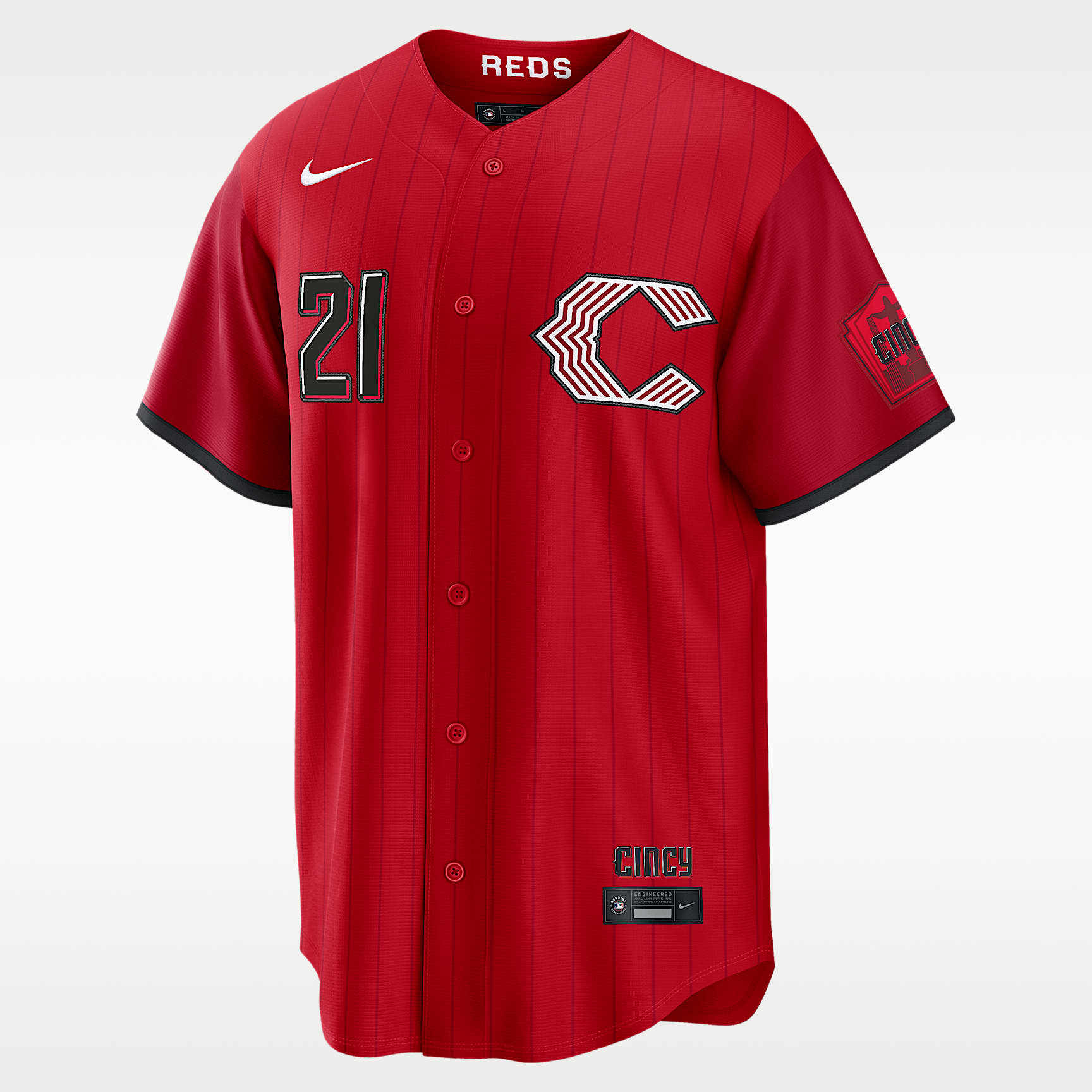 Hunter Greene Cincinnati Reds City Connect Men's Nike MLB Stadium Jersey