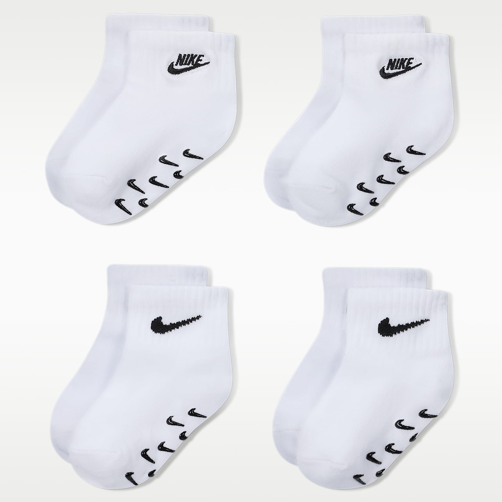 Nike Baby Logo Gripper Socks (4 Pairs)
