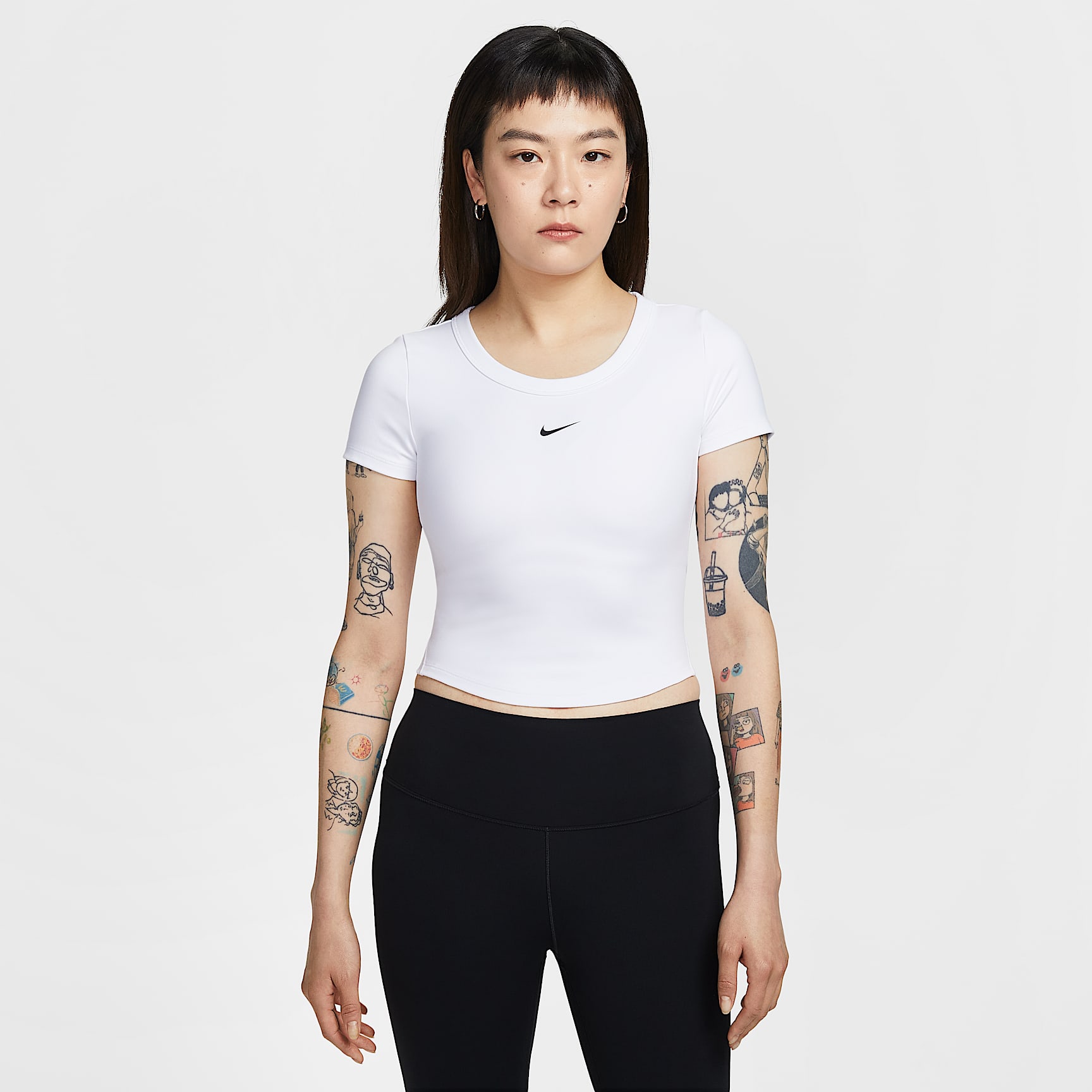 Nike One Fitted Women's Dri-FIT Short-Sleeve Cropped Top