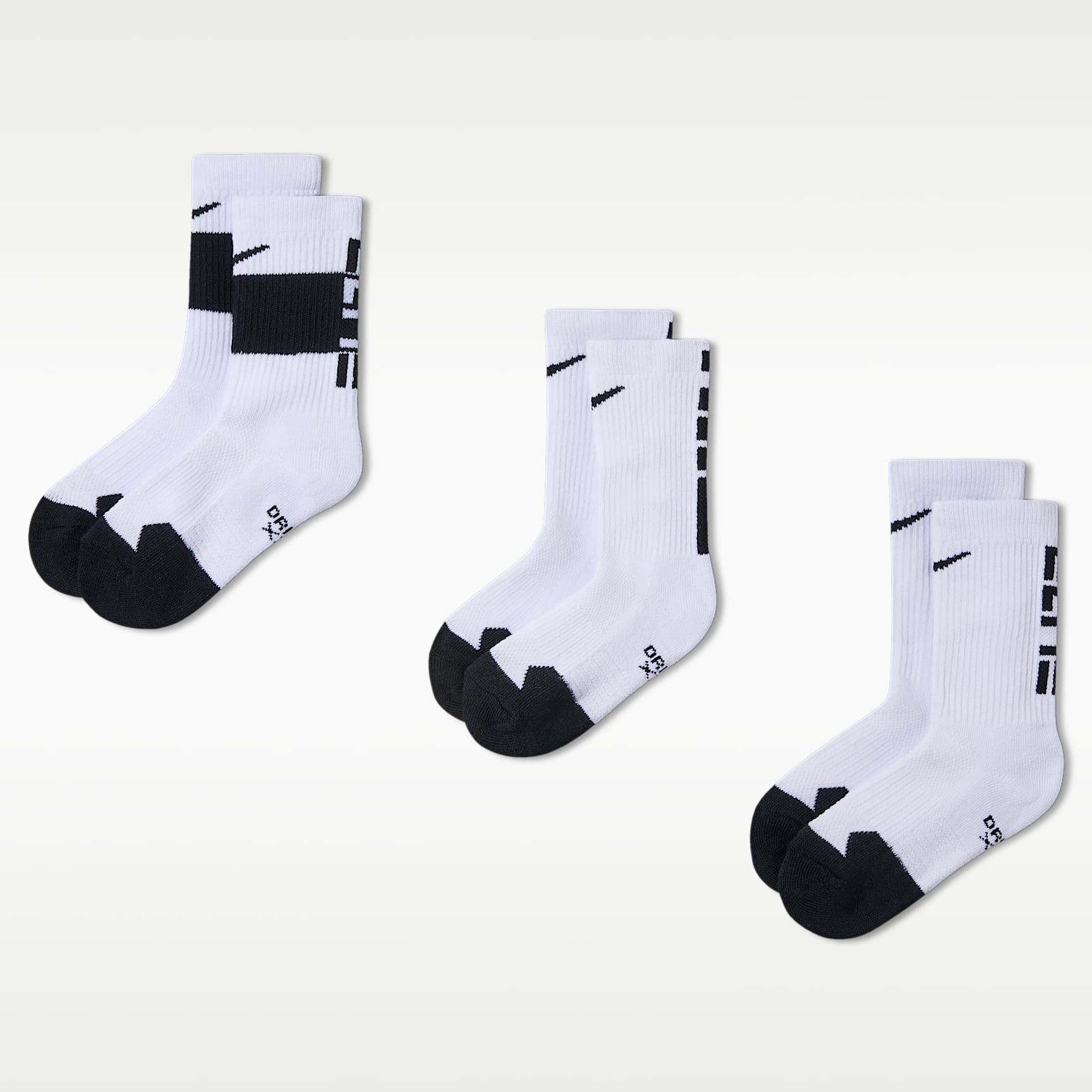 Nike Dri-FIT Elite Little Kids' Crew Socks (3 Pairs)