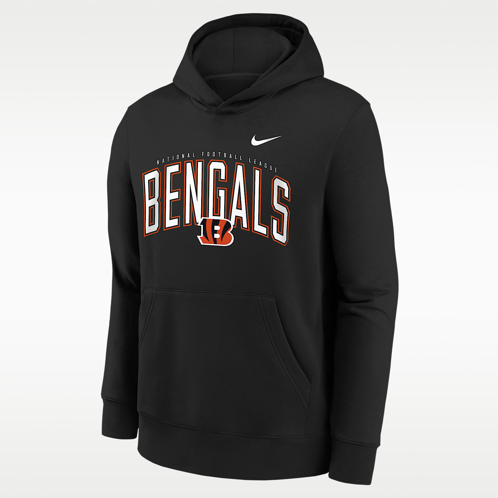 Cincinnati Bengals Essentials Club Logo Arch Big Kids' Nike NFL Pullover Crew