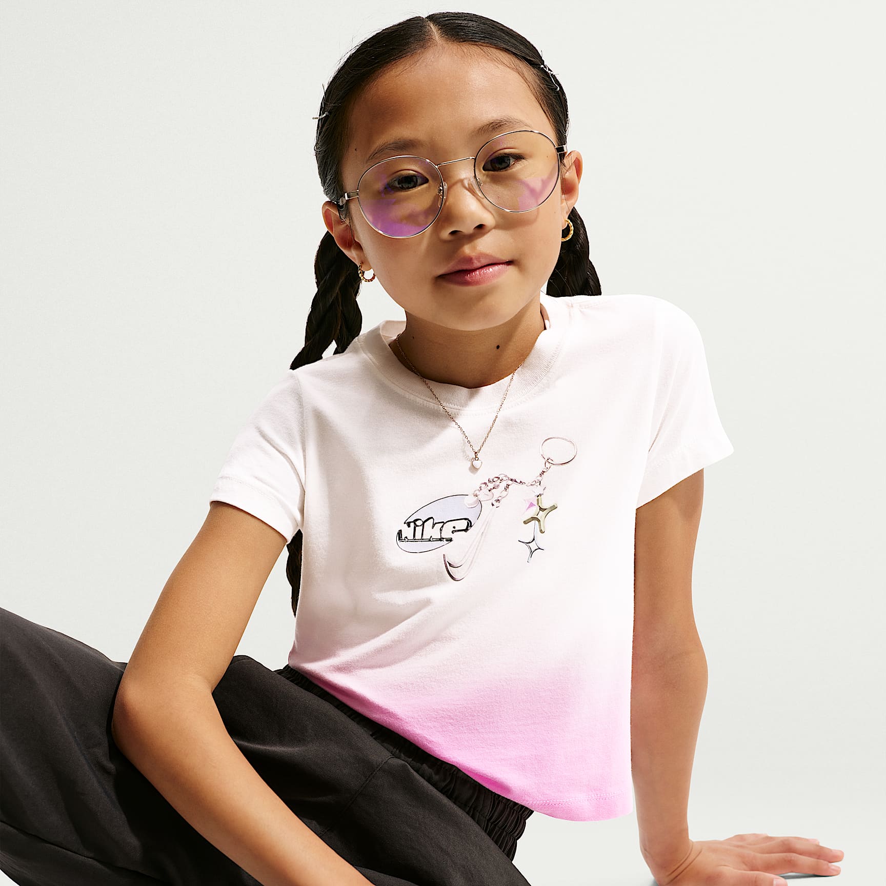 Playera para niña talla grande Nike Sportswear