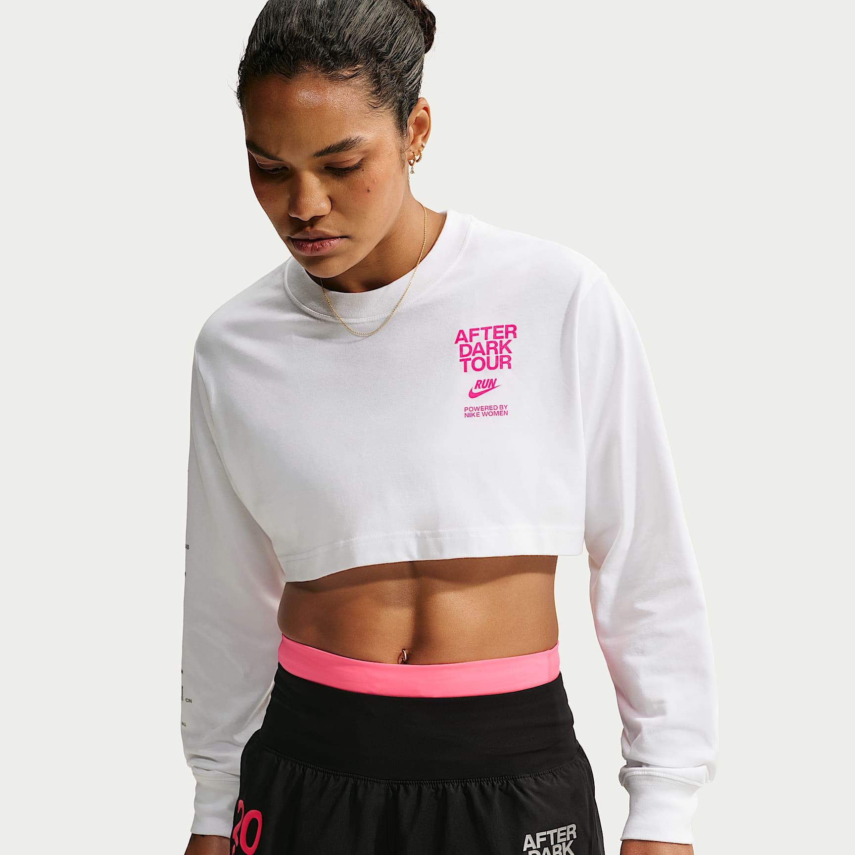 Nike After Dark Tour Women's Dri-FIT Super Cropped Running T-Shirt