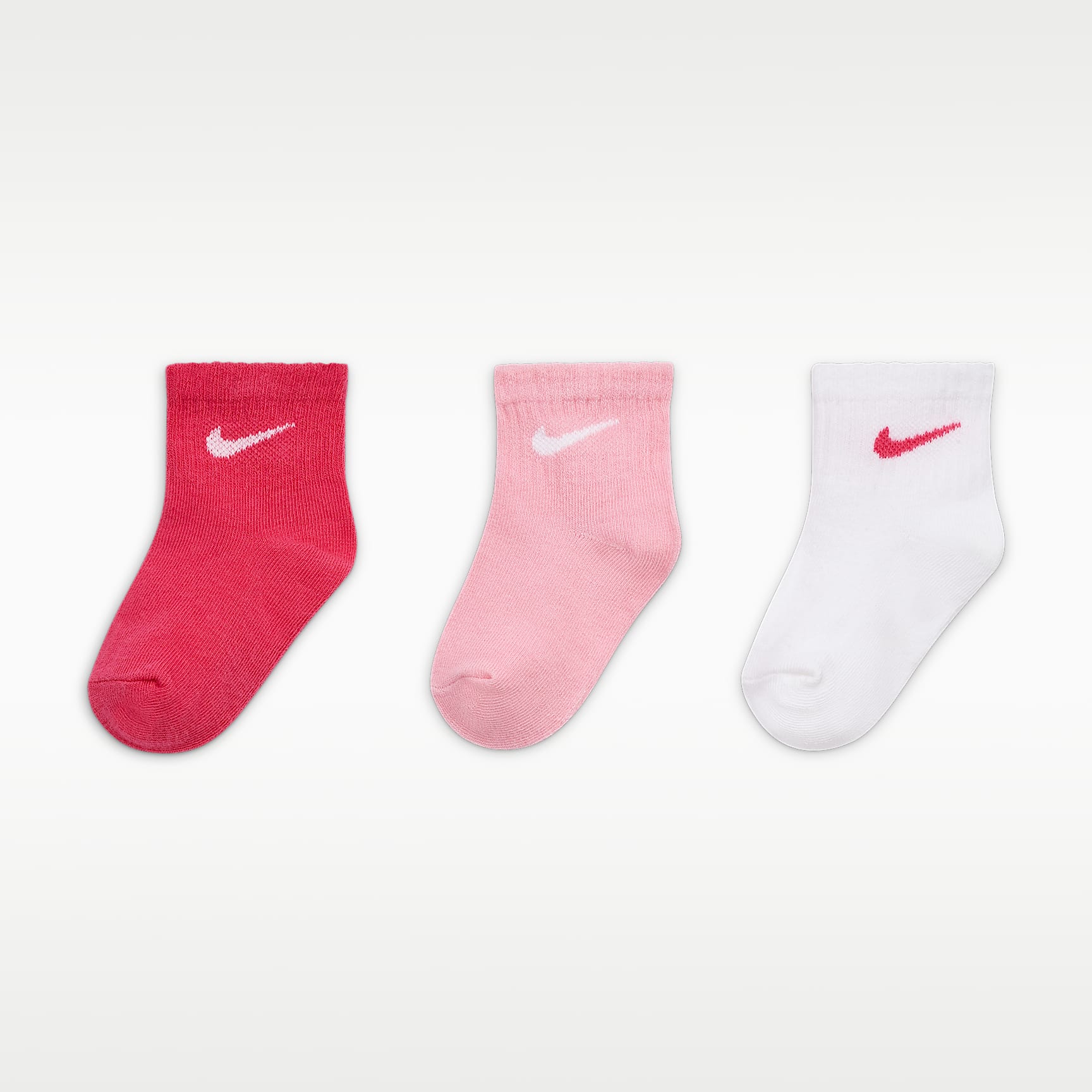 Nike Toddler Swoosh Ankle Gripper Socks (3-Pairs)