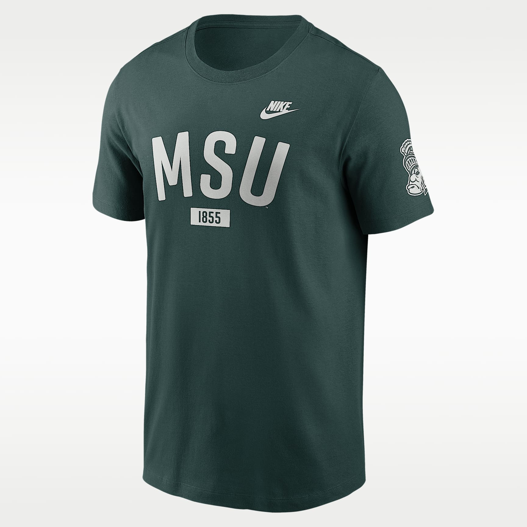 Playera universitaria Nike para hombre Michigan State Legacy Arch 2-Hit