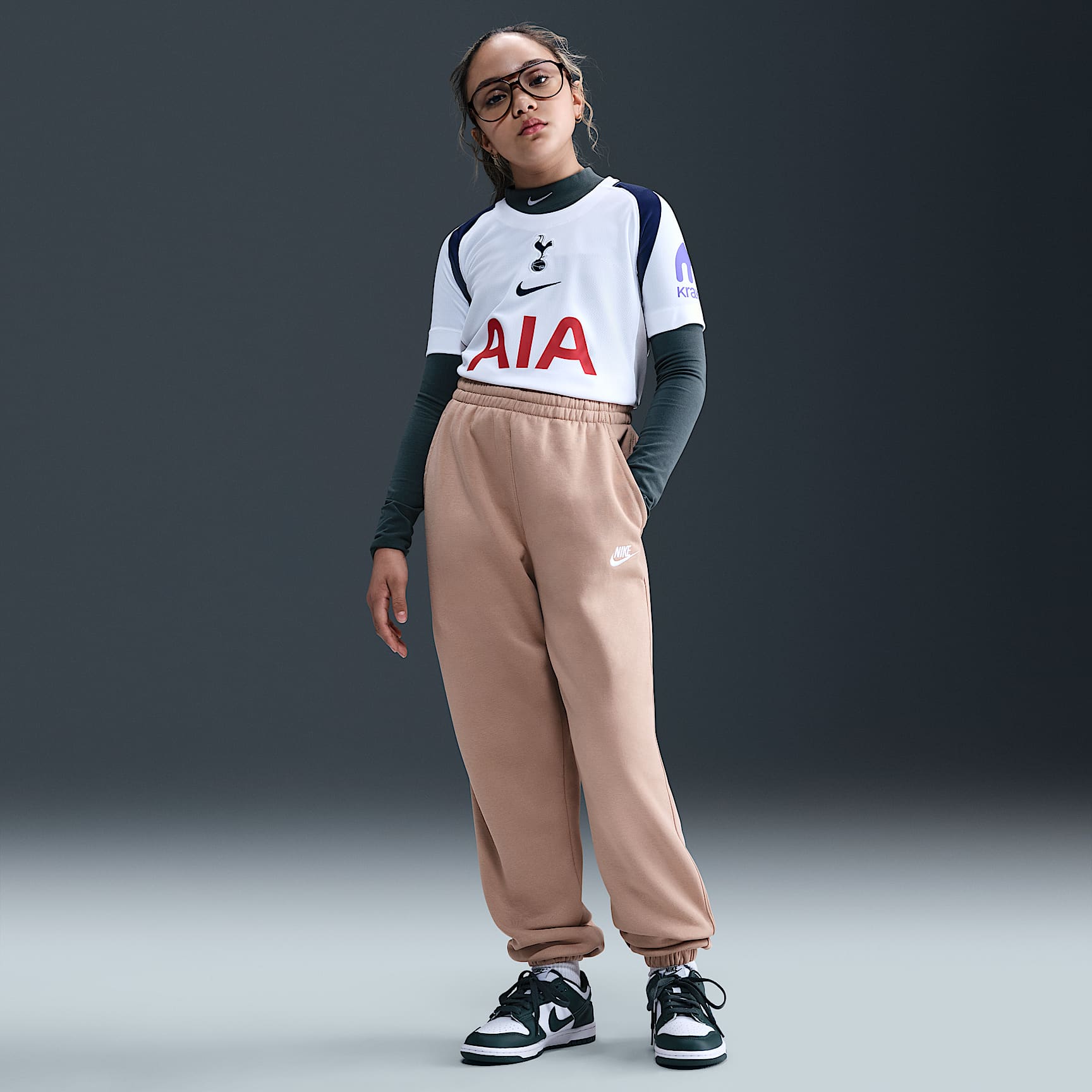 Pants holgados para niños talla grande Nike Sportswear Club Fleece